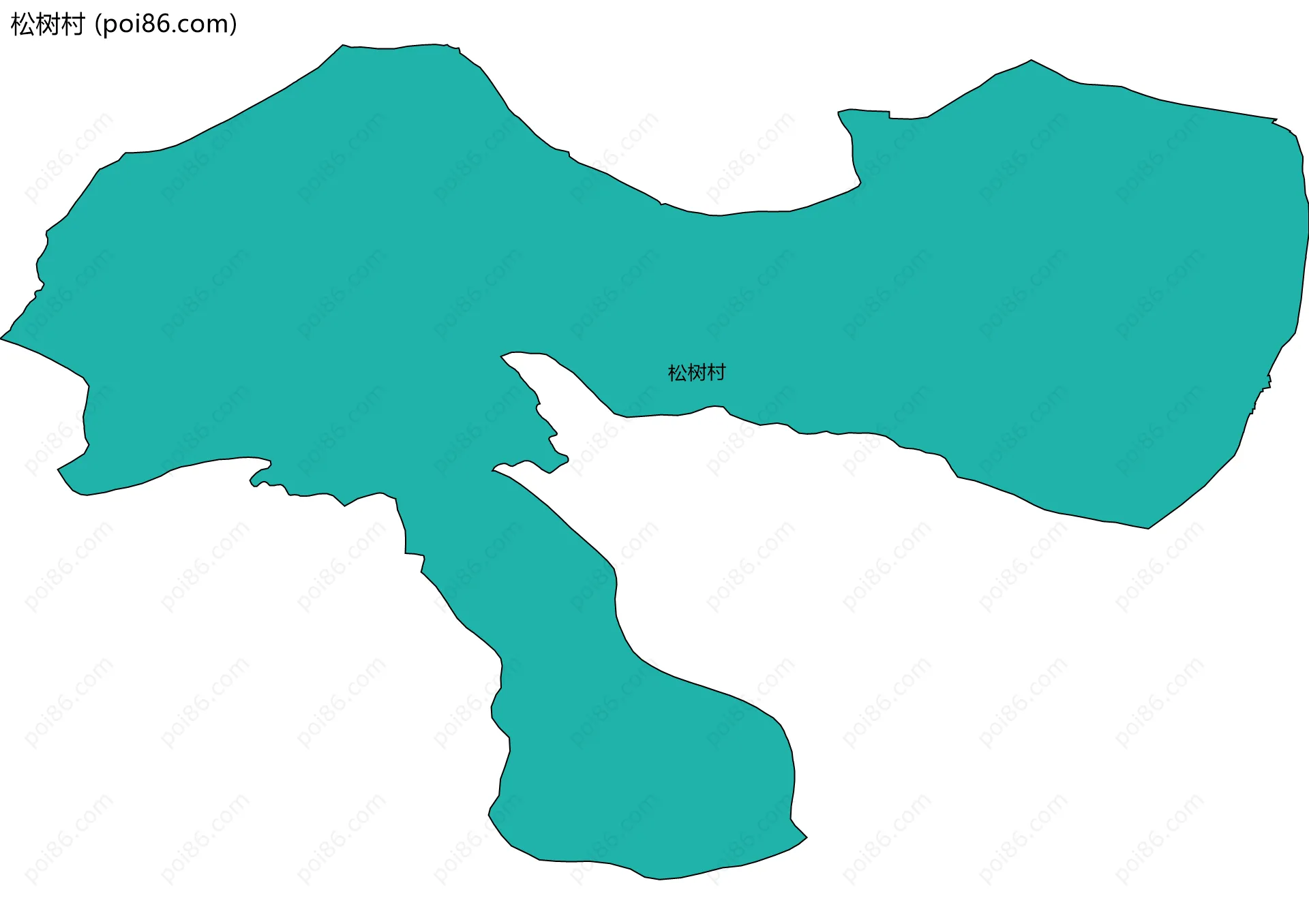 松树村边界地图