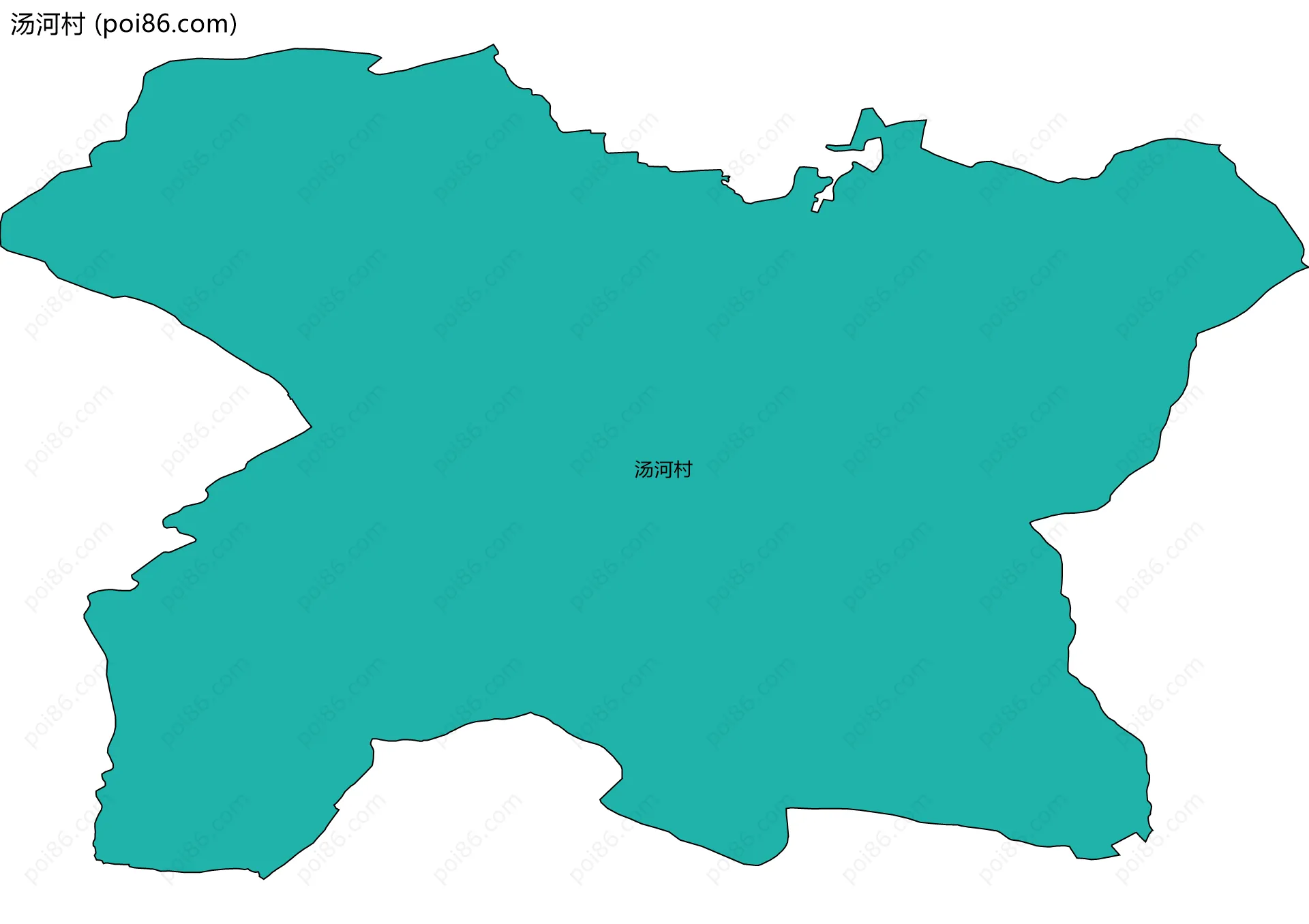 汤河村边界地图