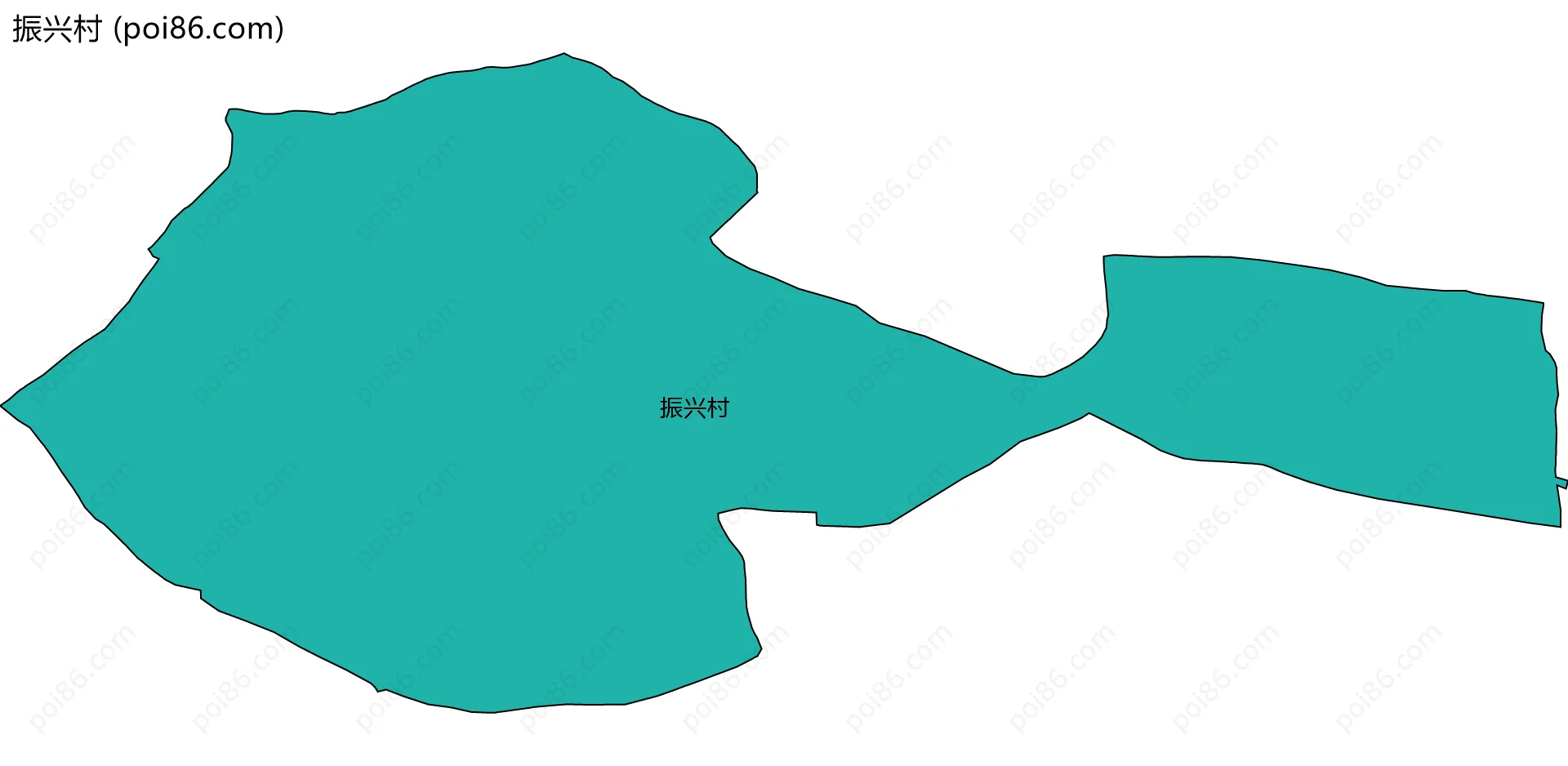 振兴村边界地图