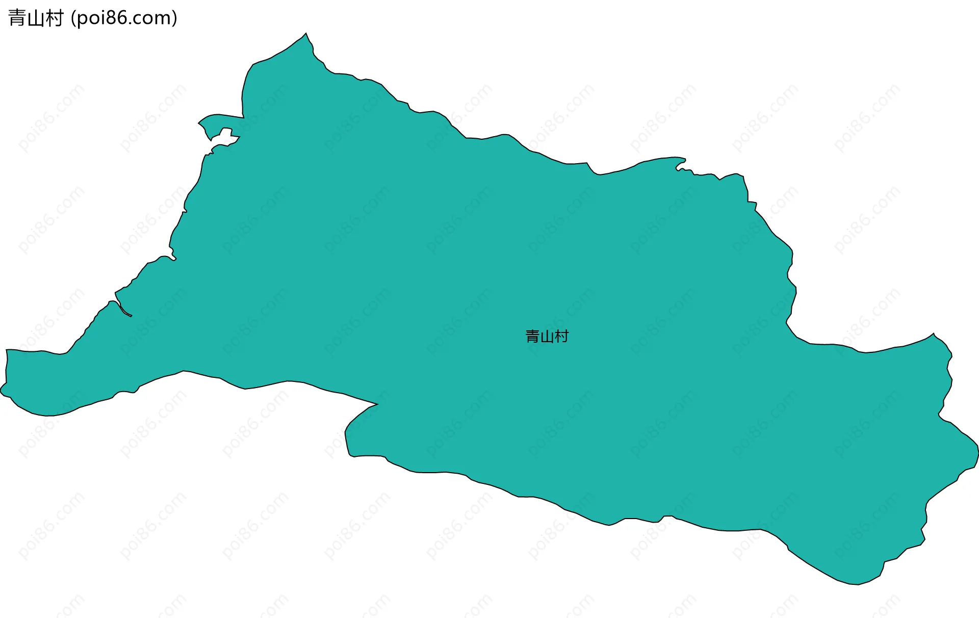 青山村边界地图