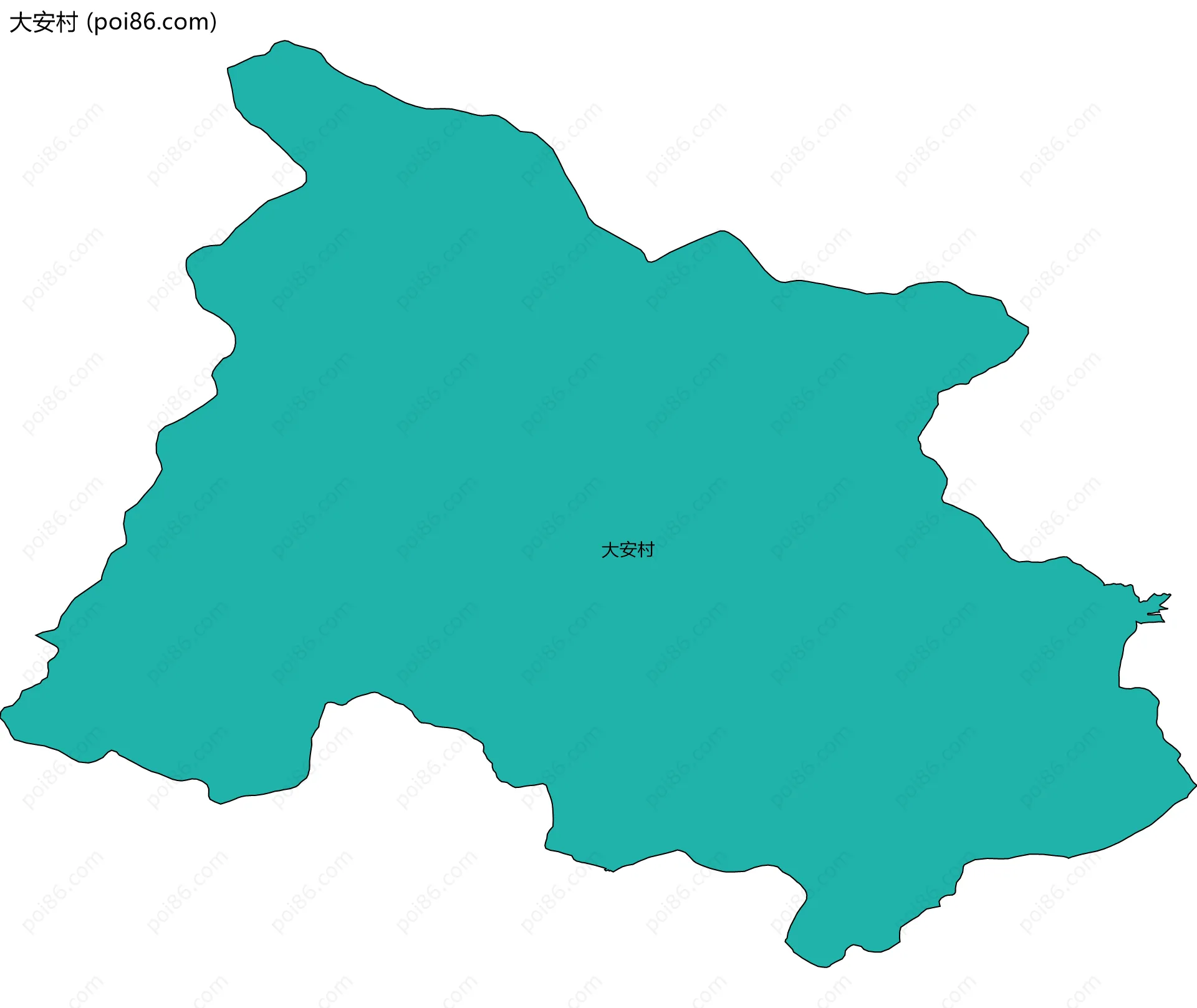 大安村边界地图