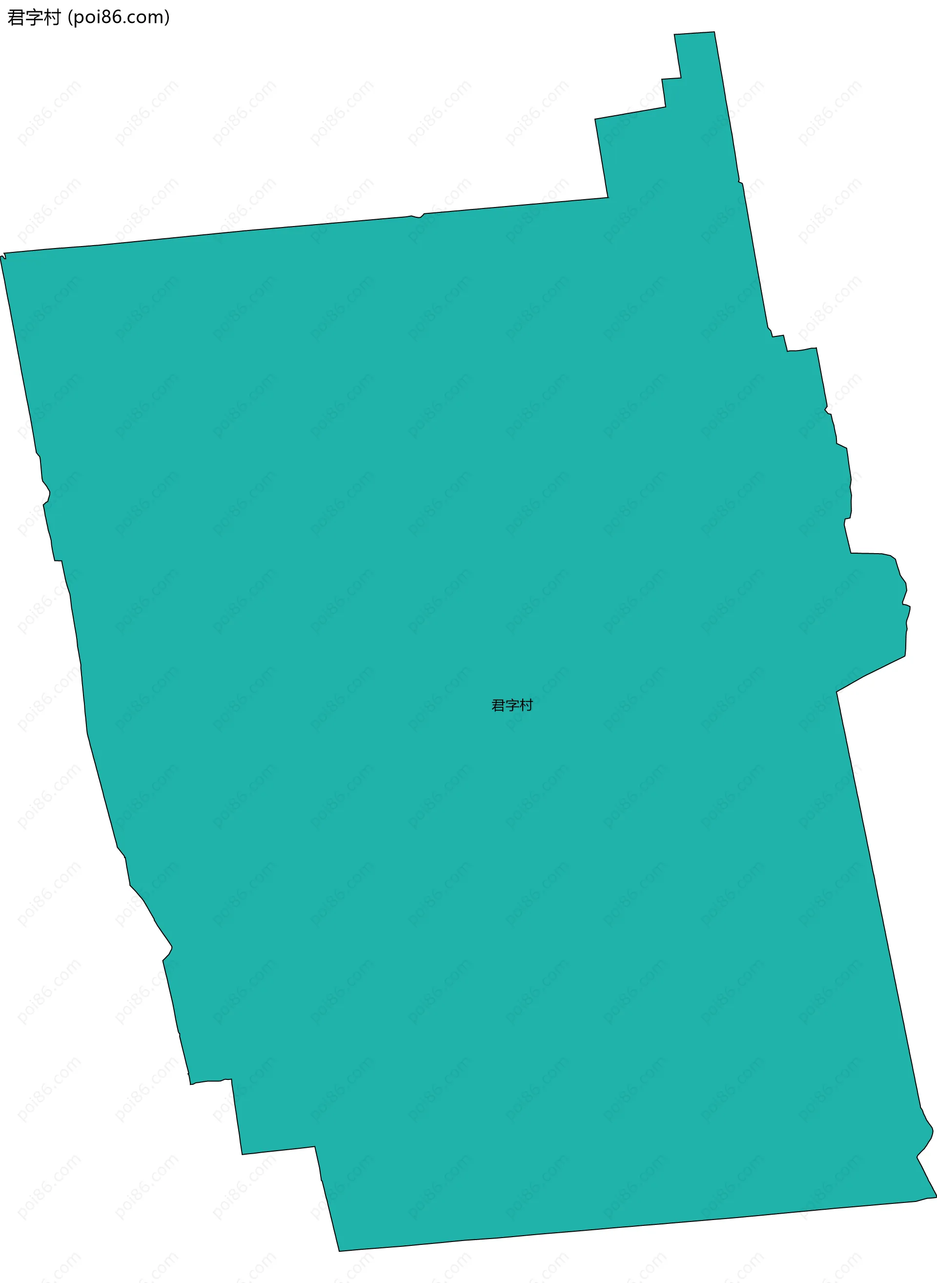 君字村边界地图