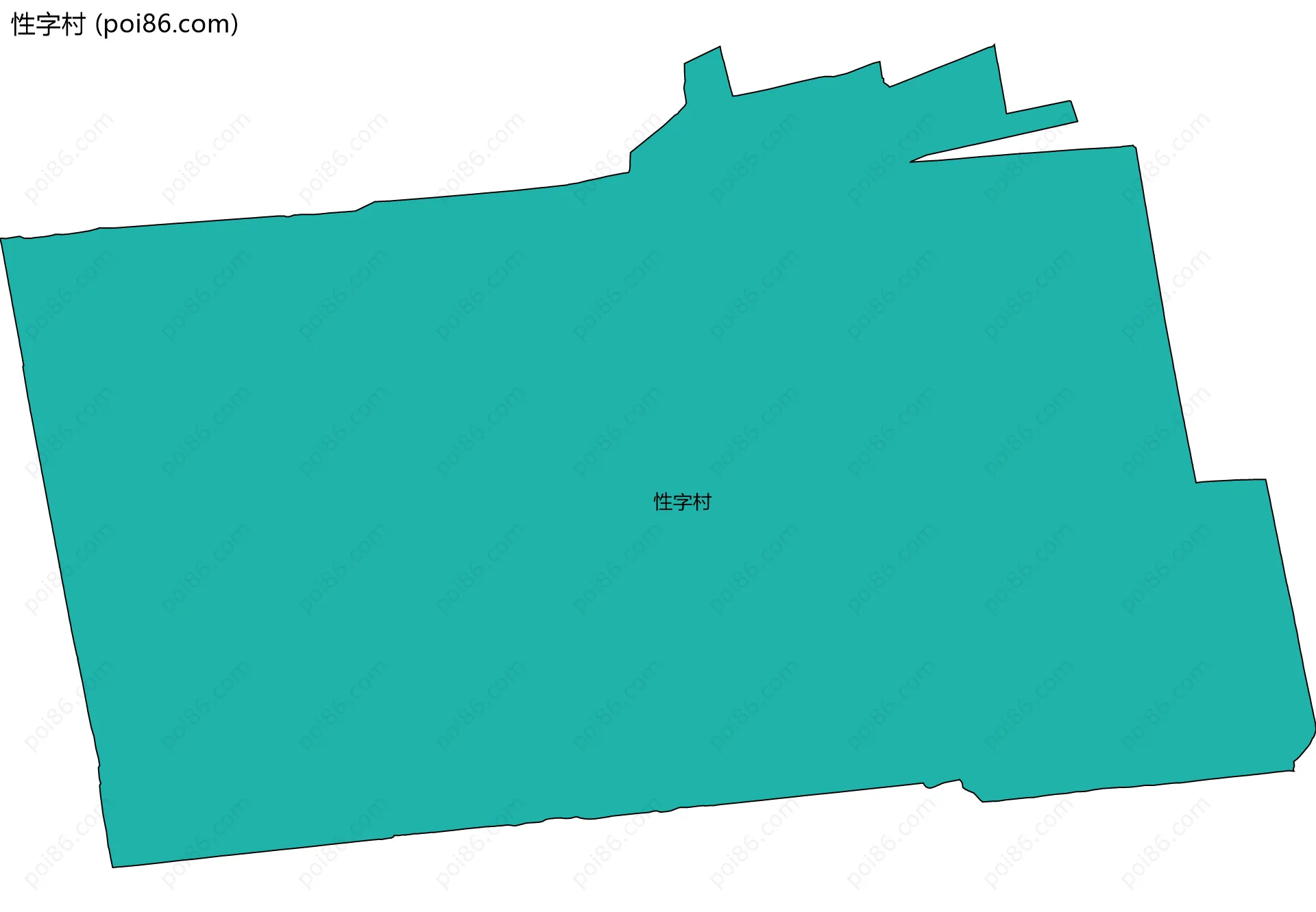 性字村边界地图