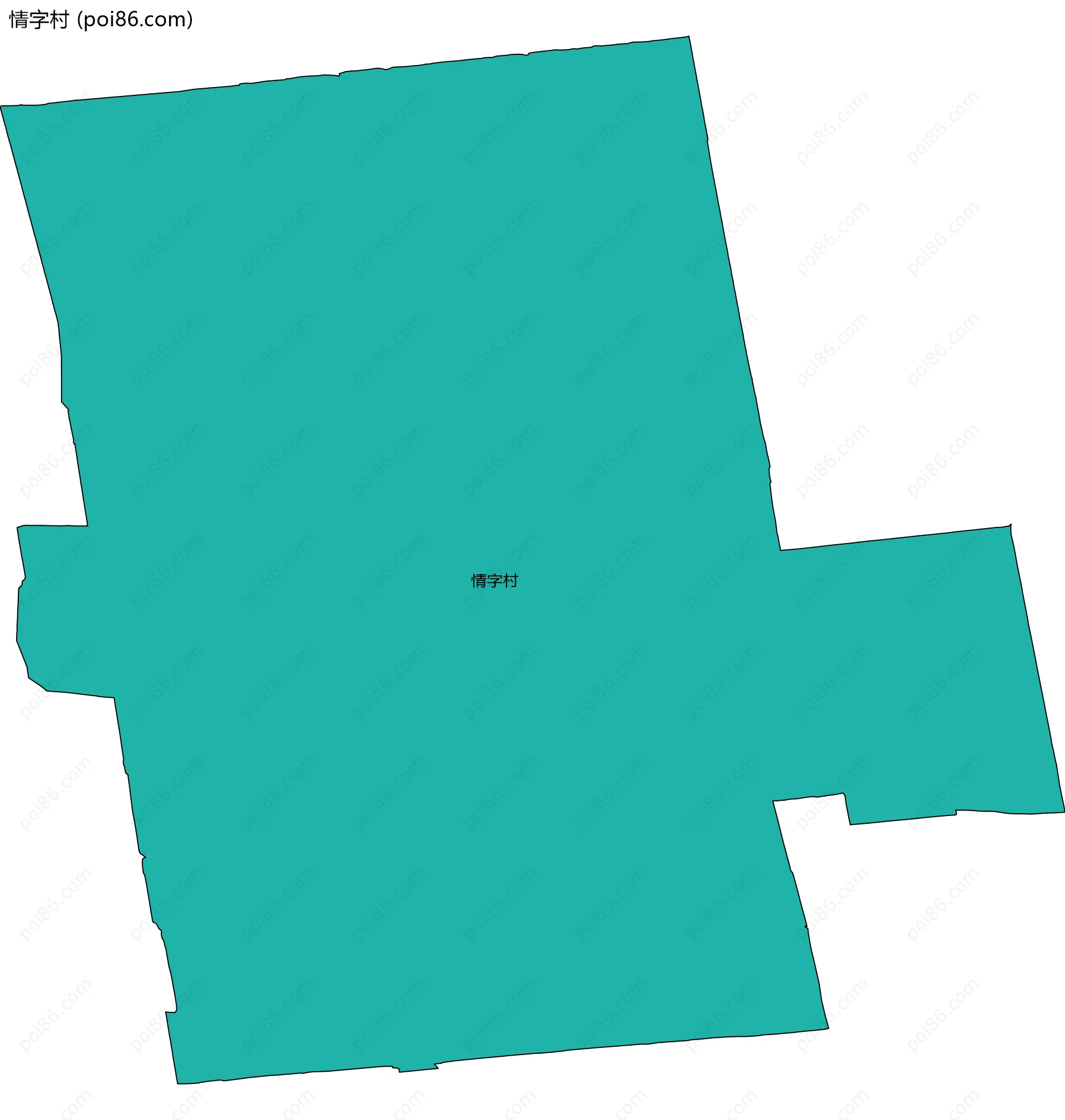 情字村边界地图