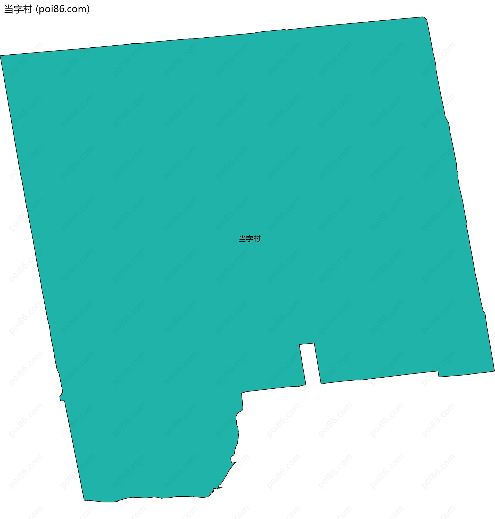 当字村边界地图