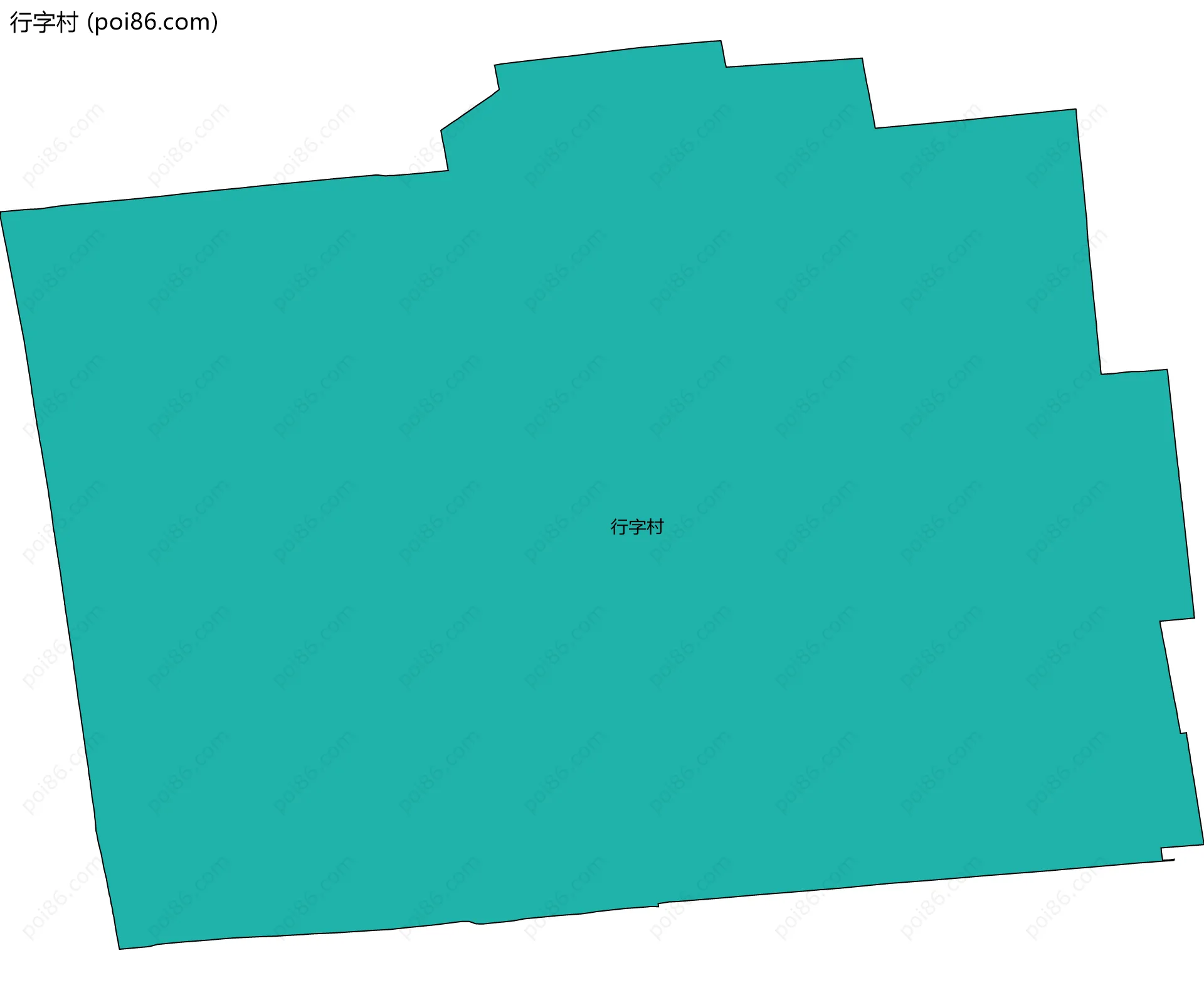 行字村边界地图