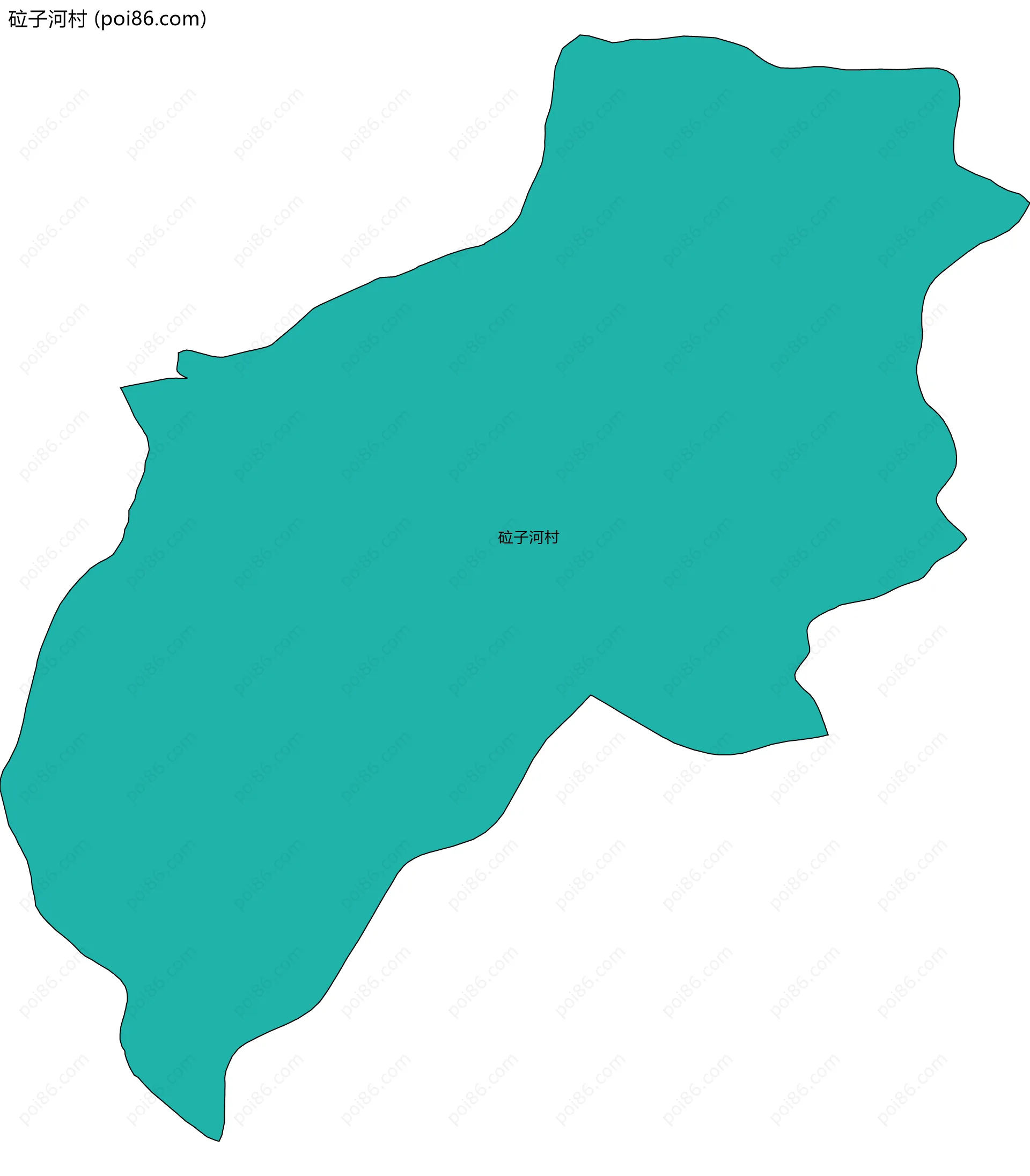 砬子河村边界地图