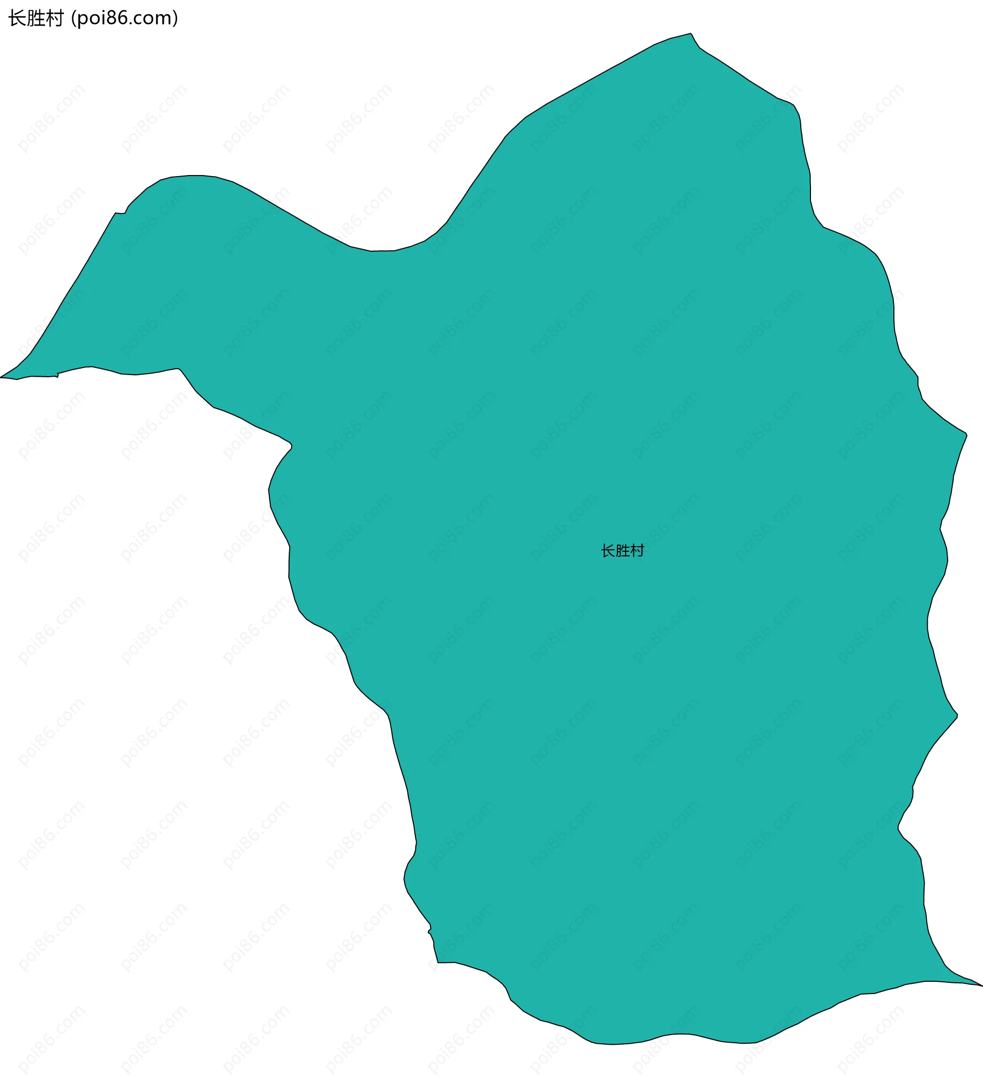 长胜村边界地图