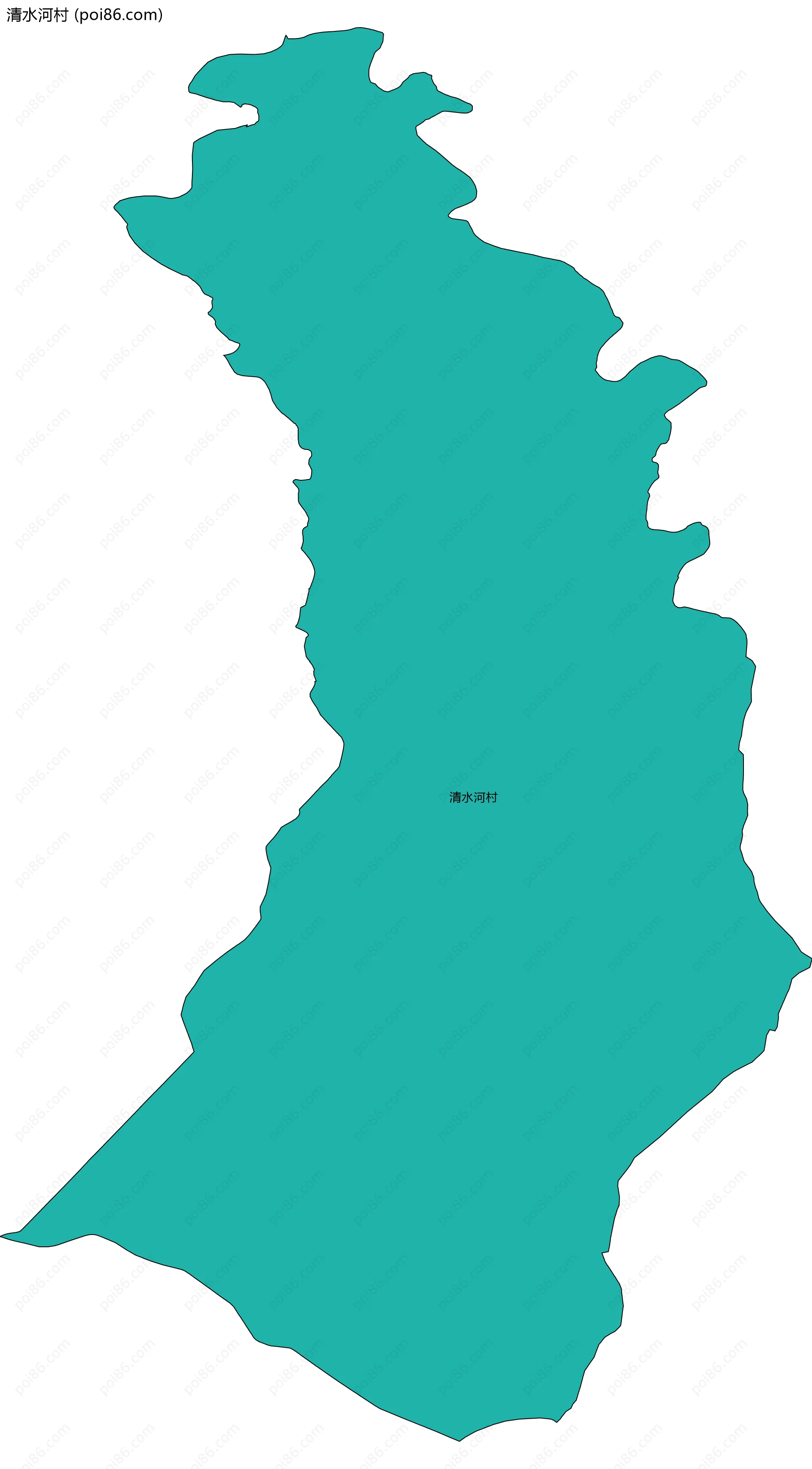 清水河村边界地图