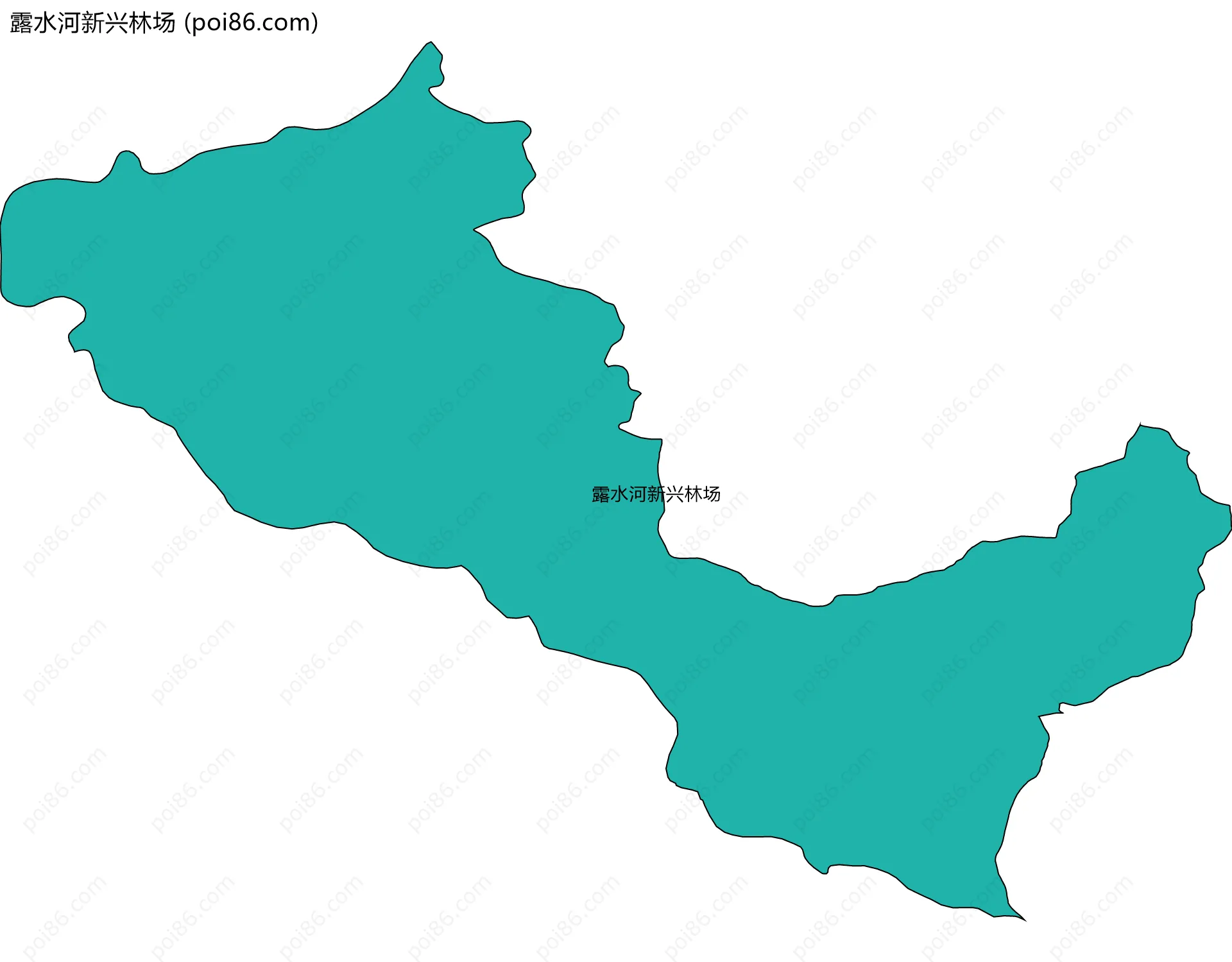 露水河新兴林场边界地图