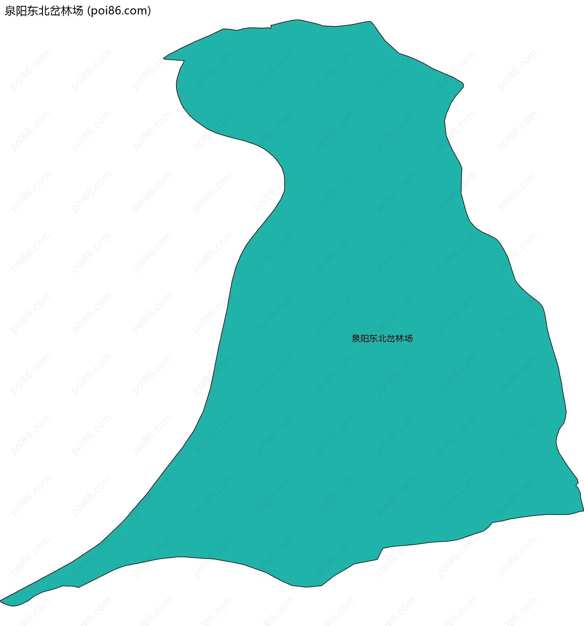 泉阳东北岔林场边界地图