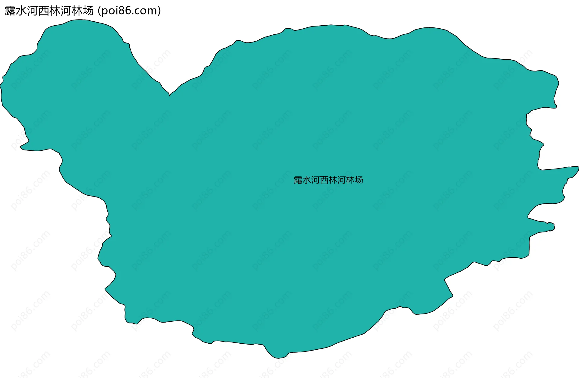 露水河西林河林场边界地图