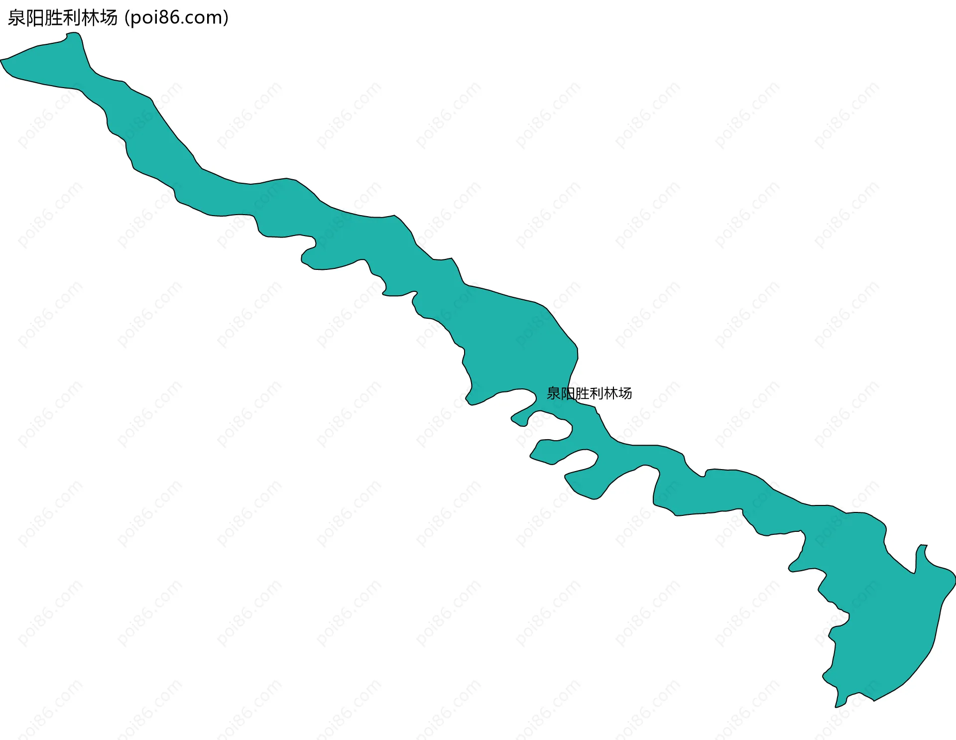 泉阳胜利林场边界地图