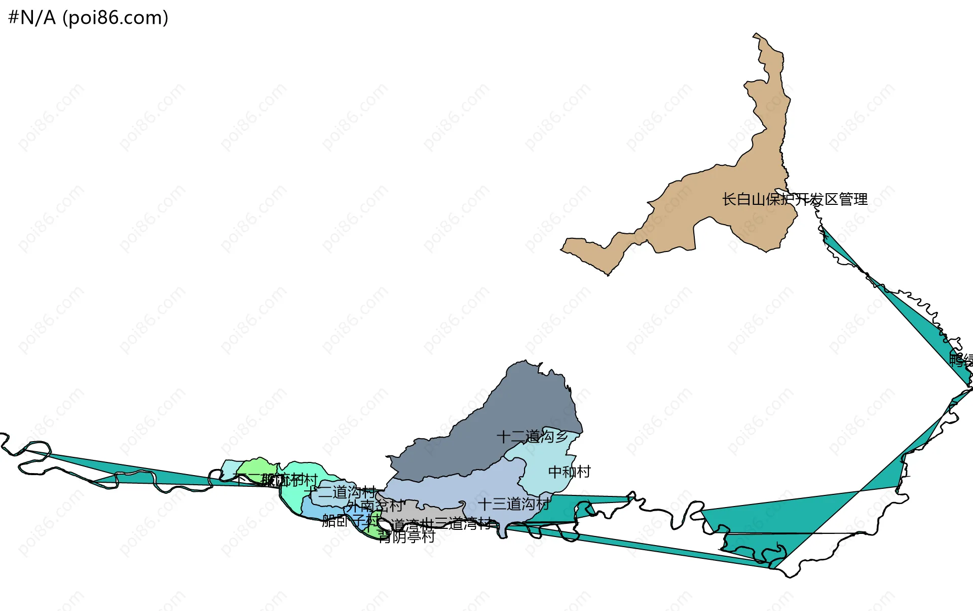 #N/A边界地图(五级行政区划)