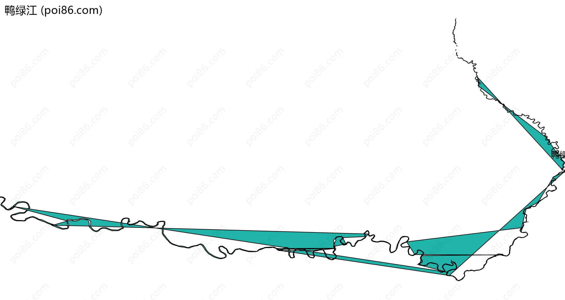 鸭绿江边界地图