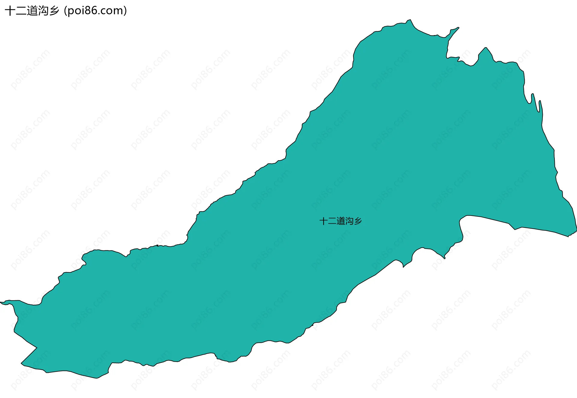十二道沟乡边界地图
