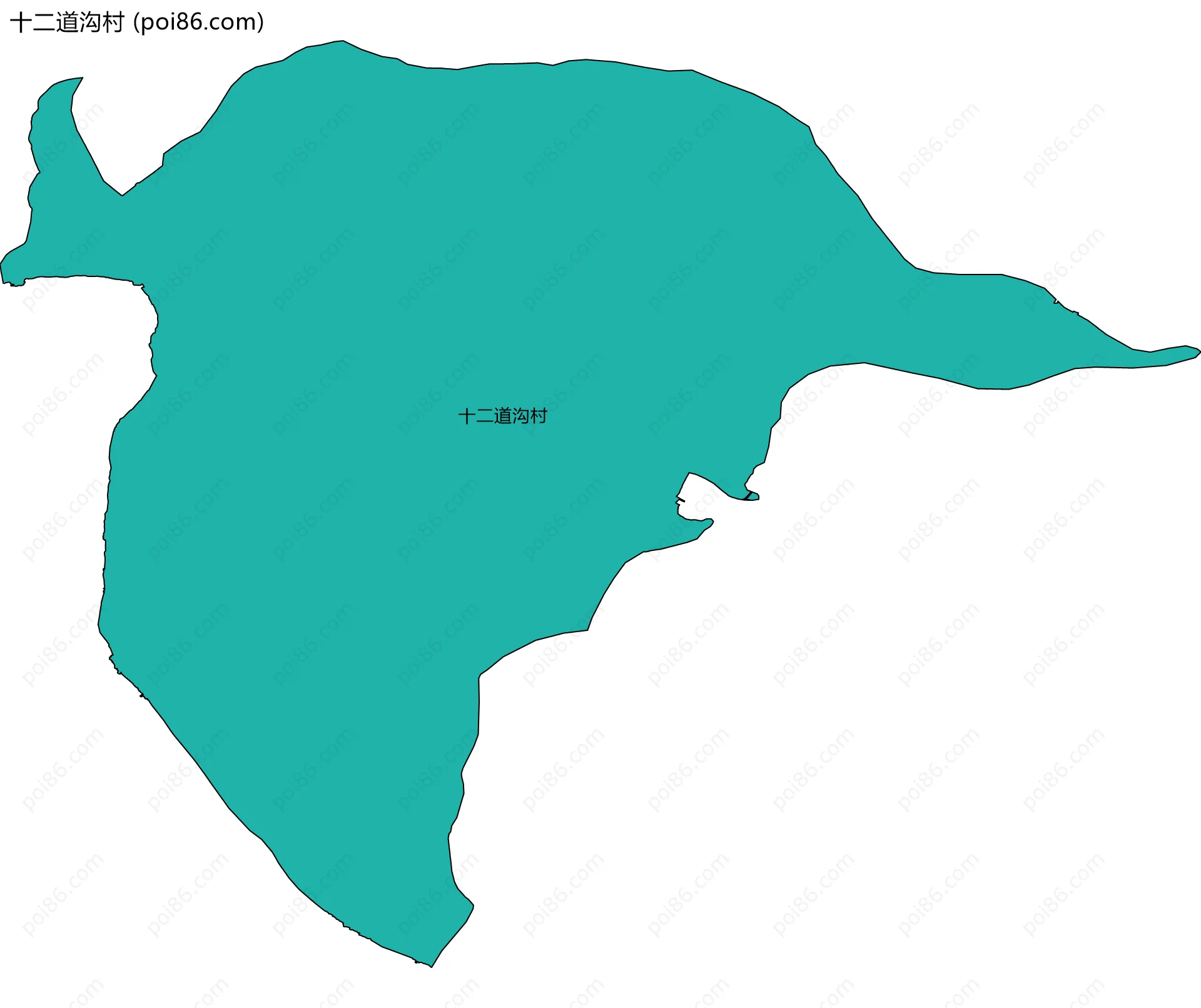 十二道沟村边界地图
