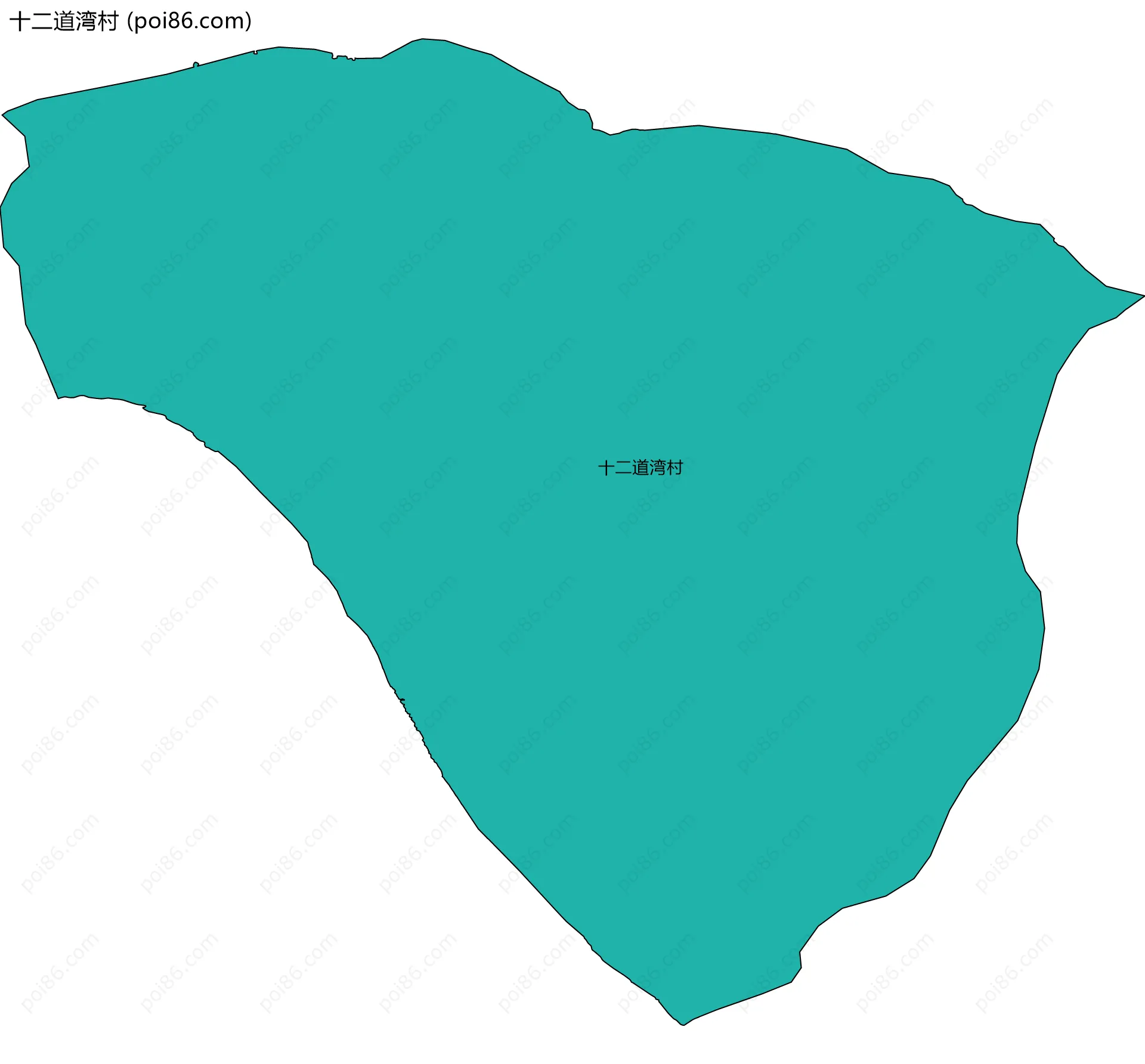 十二道湾村边界地图