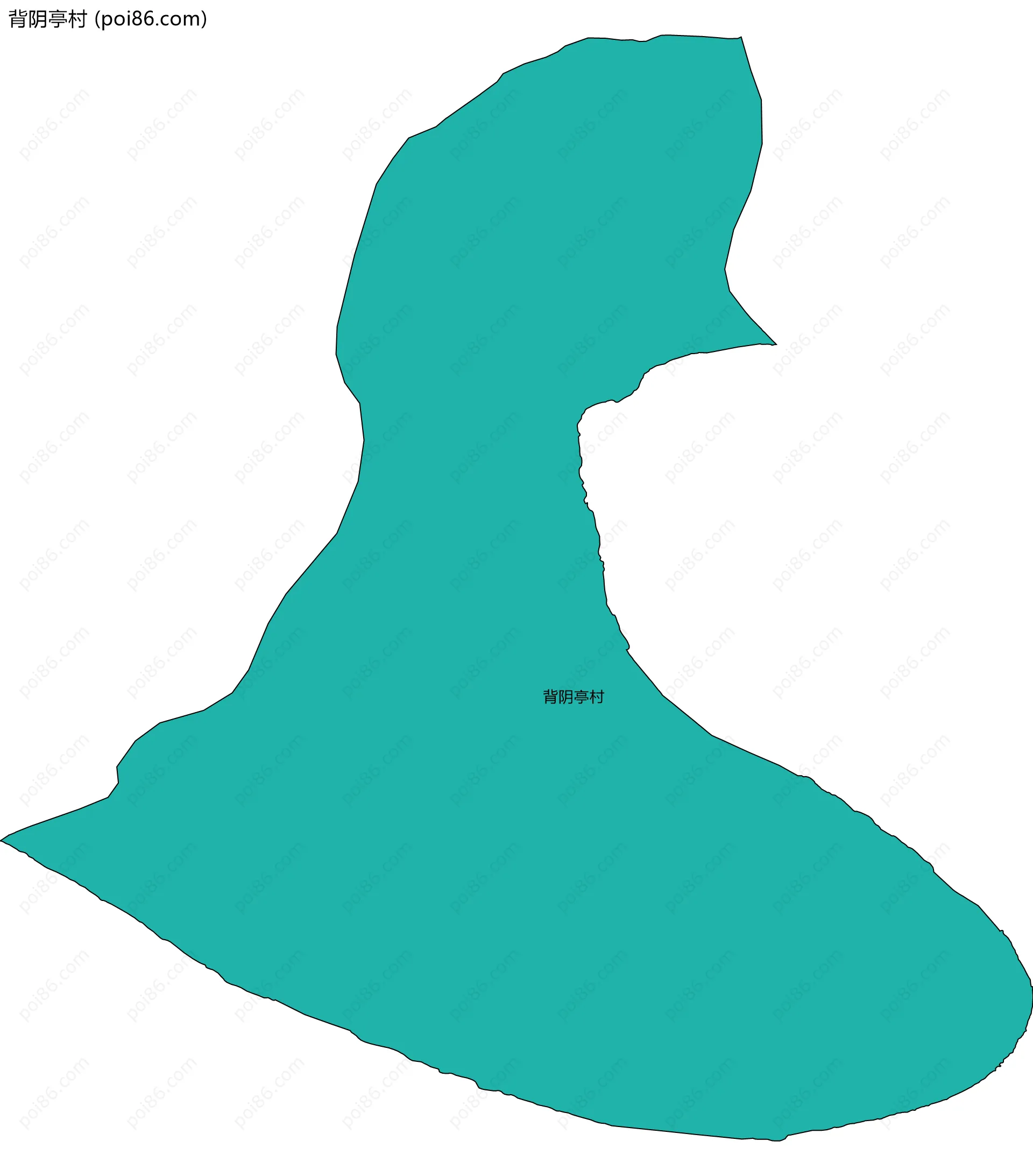 背阴亭村边界地图