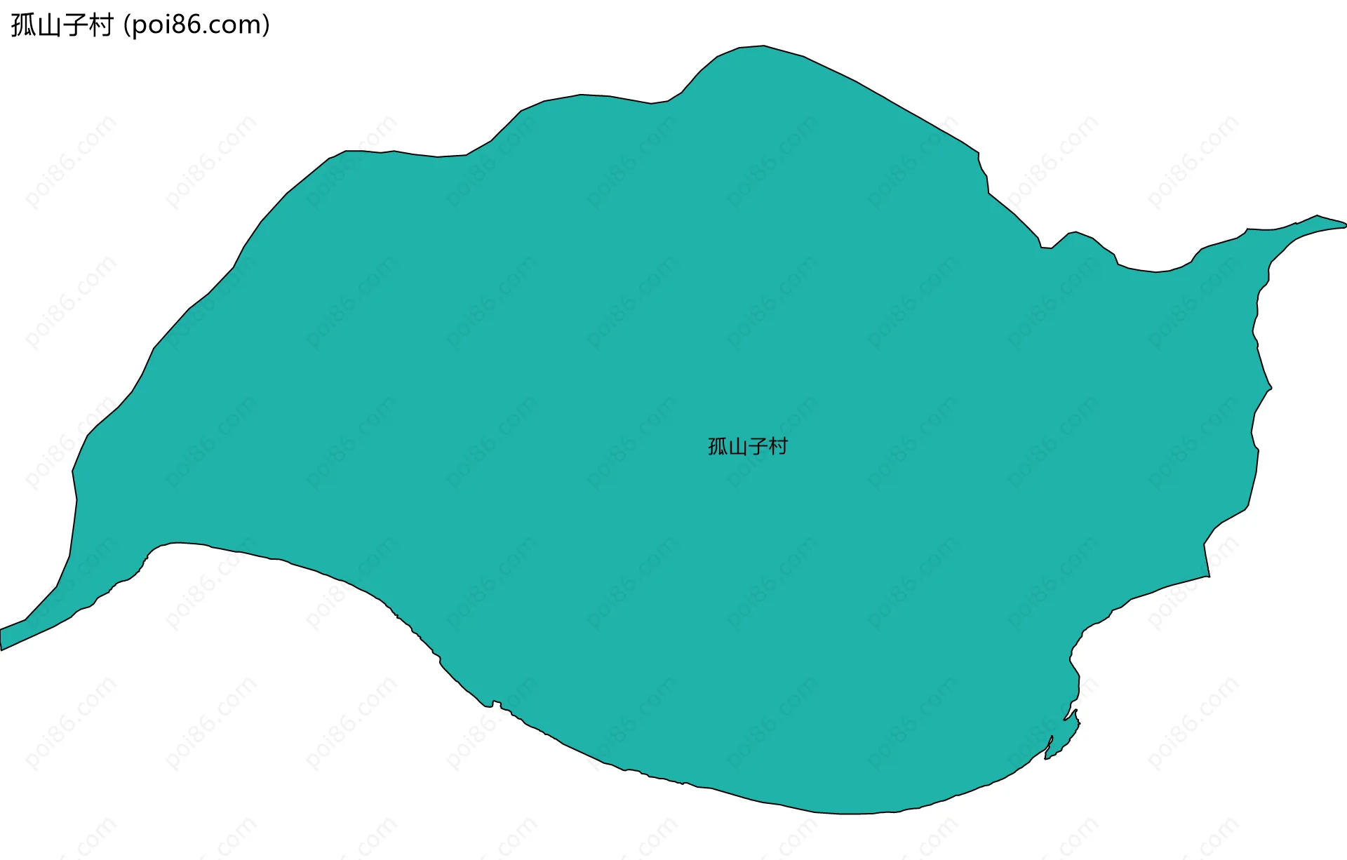 孤山子村边界地图