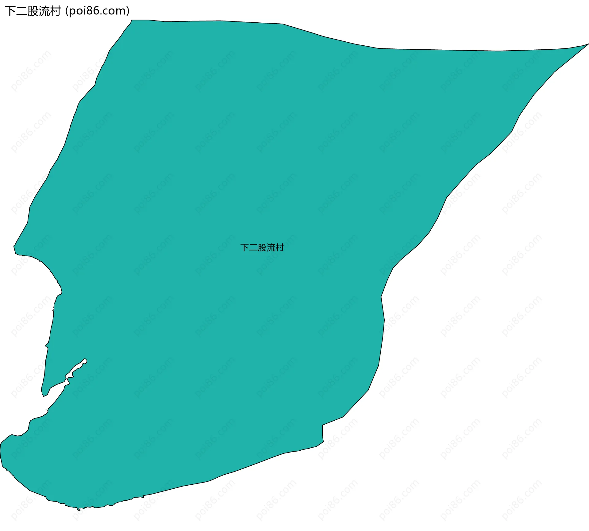 下二股流村边界地图