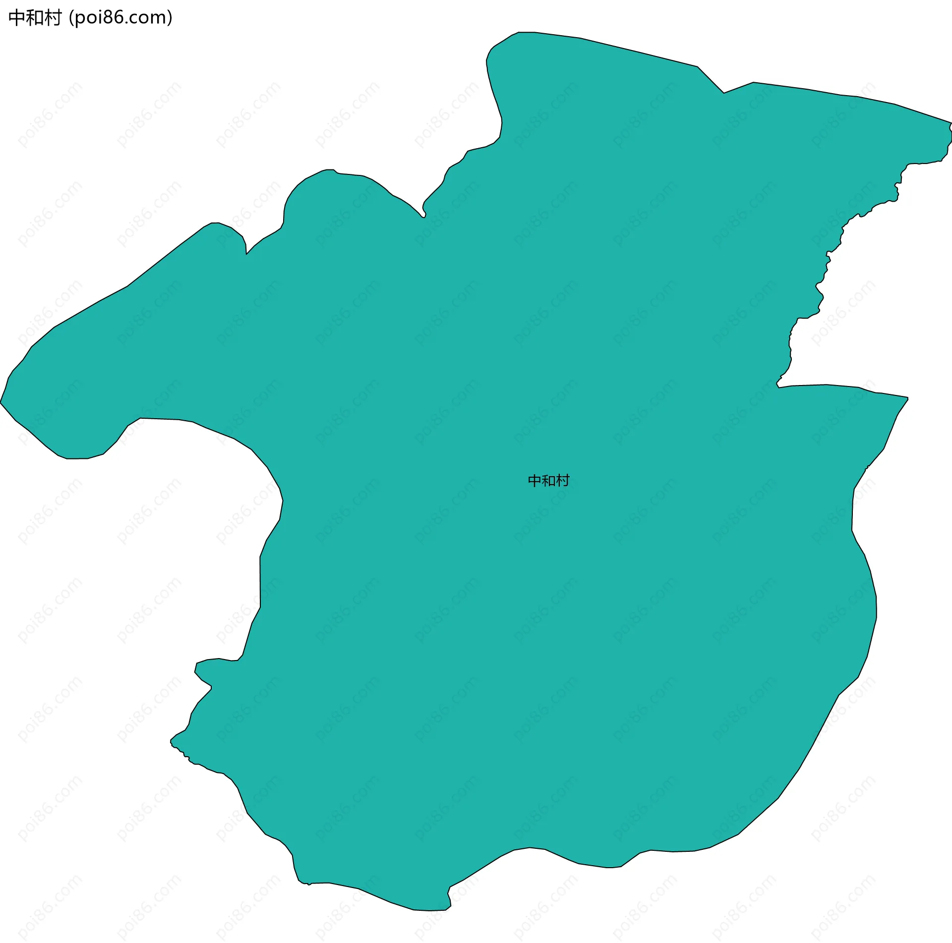 中和村边界地图