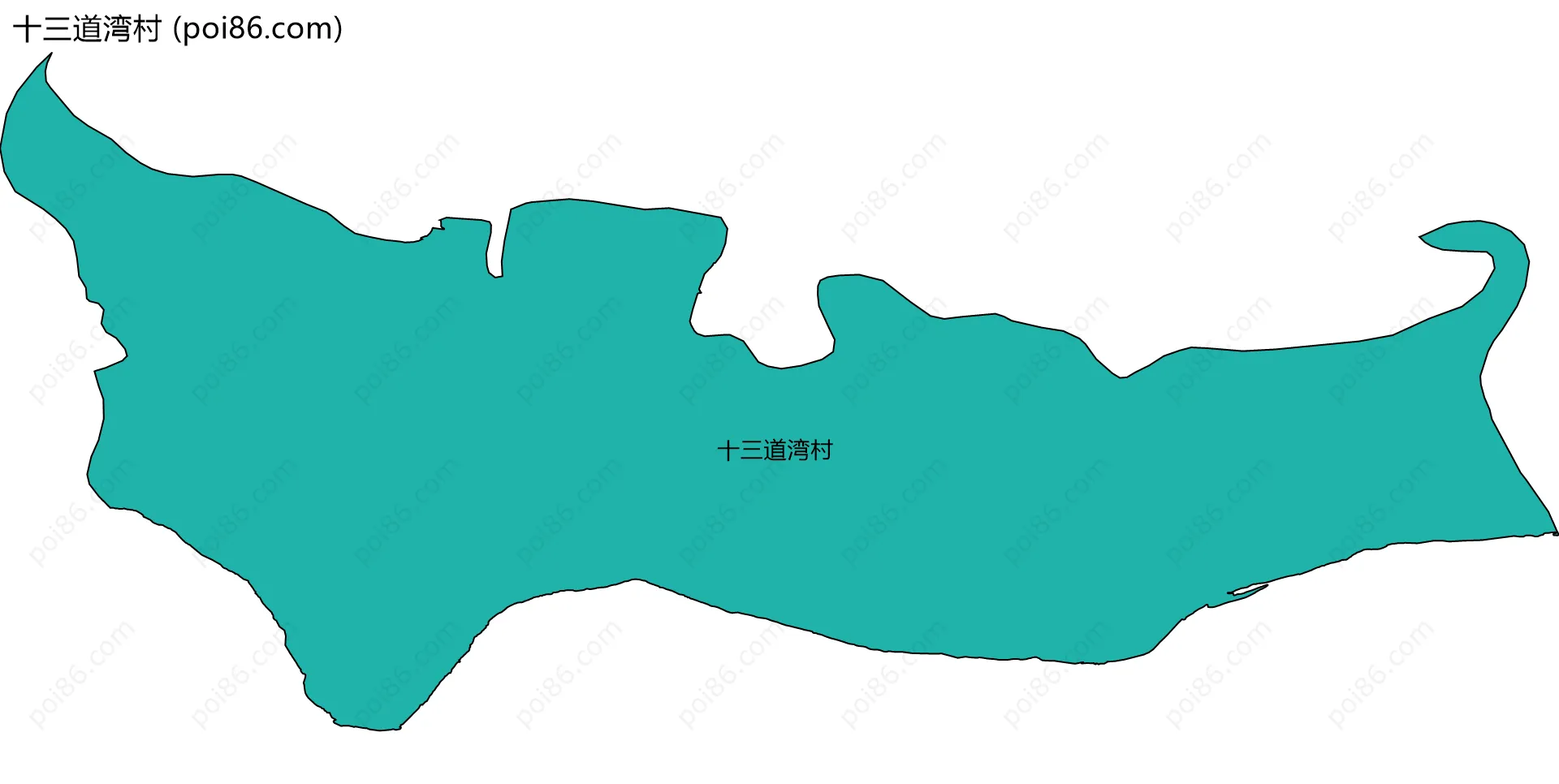 十三道湾村边界地图