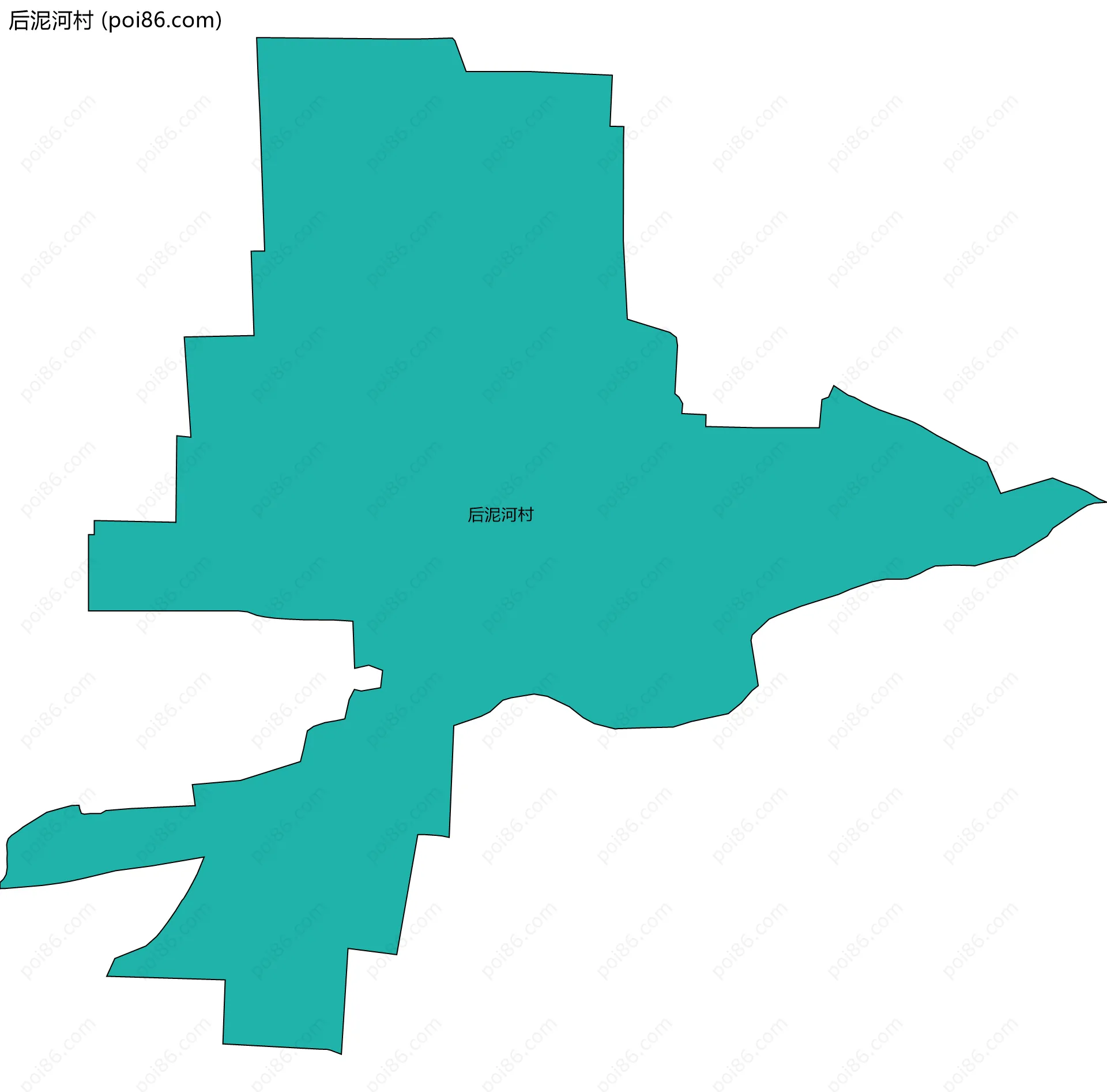 后泥河村边界地图