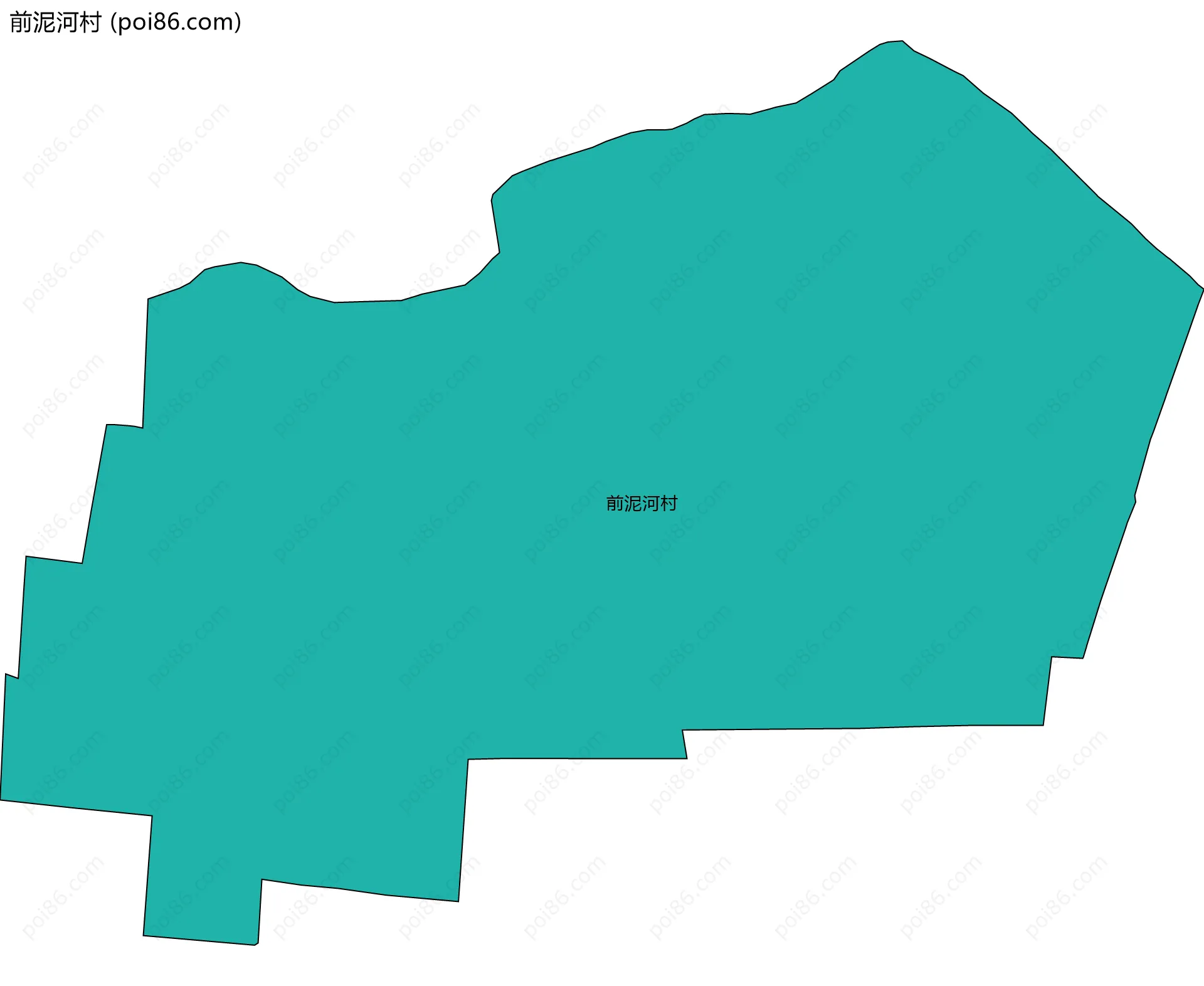 前泥河村边界地图
