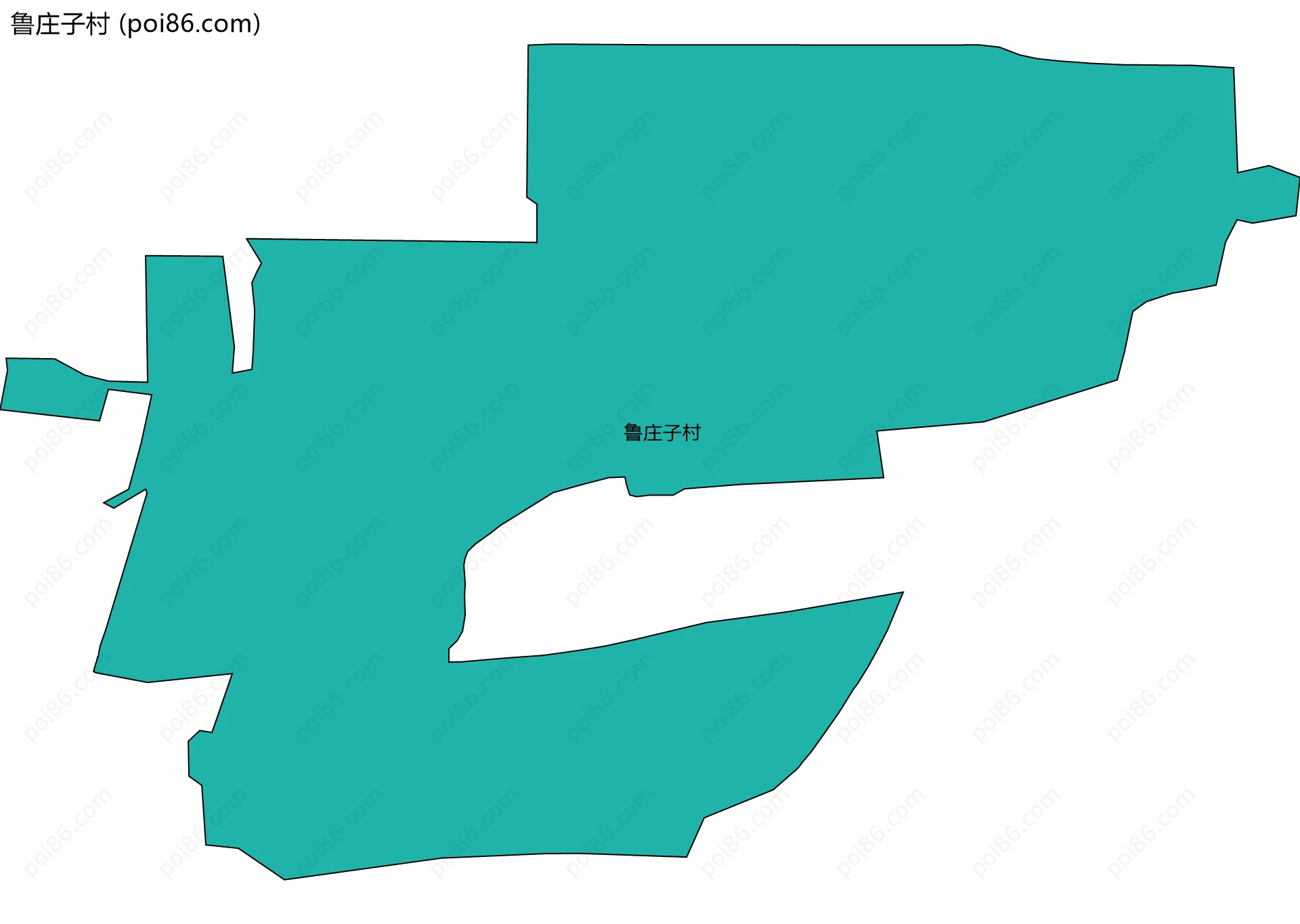 鲁庄子村边界地图