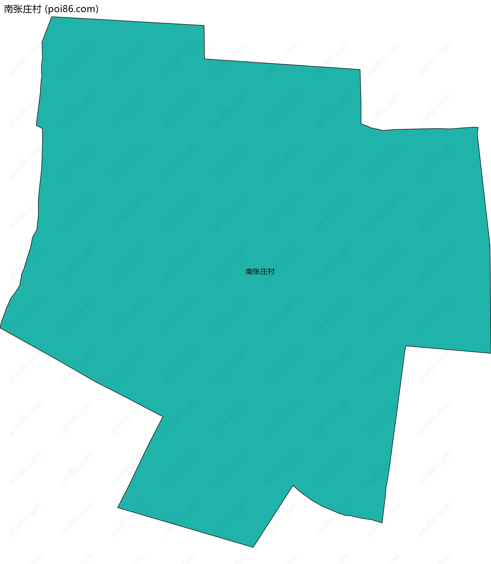 南张庄村边界地图