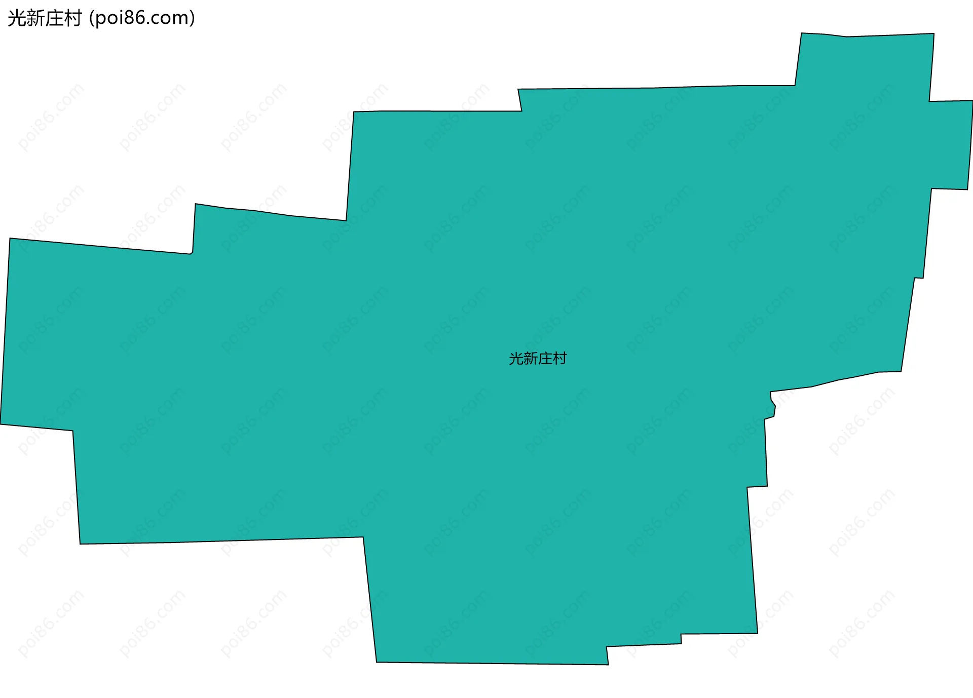 光新庄村边界地图