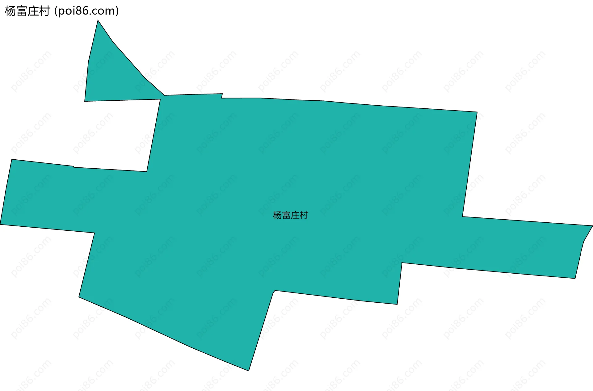 杨富庄村边界地图