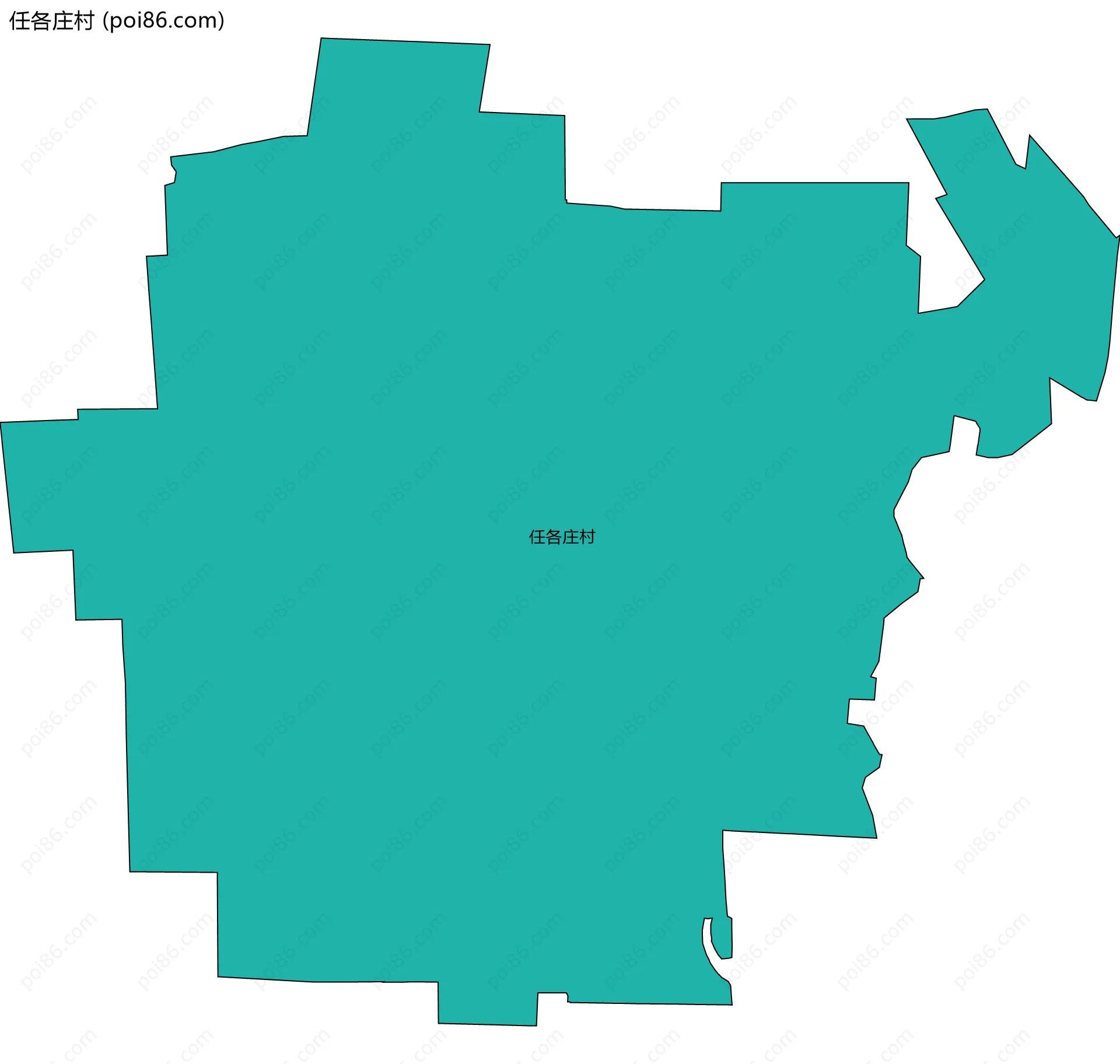 任各庄村边界地图