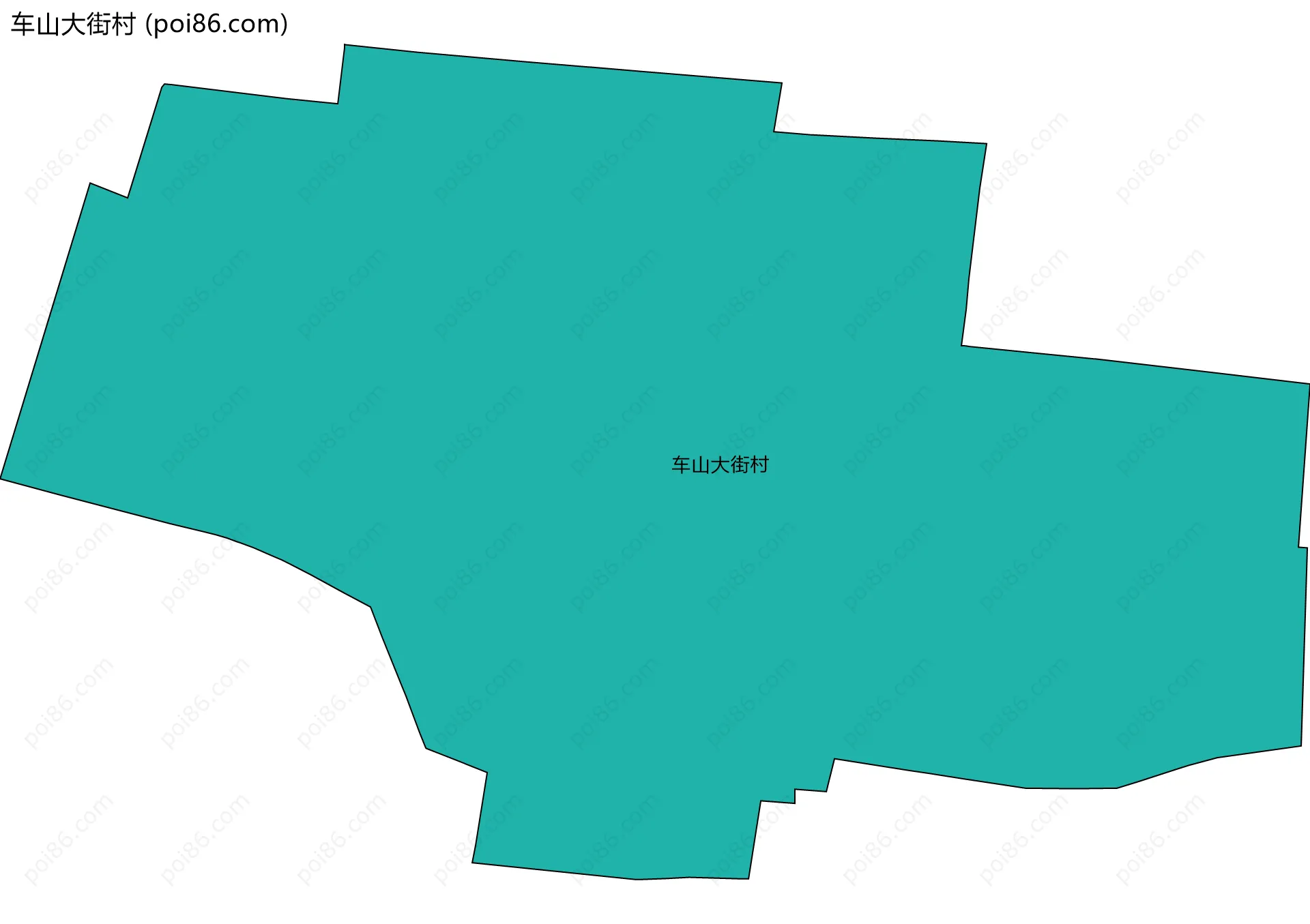 车山大街村边界地图