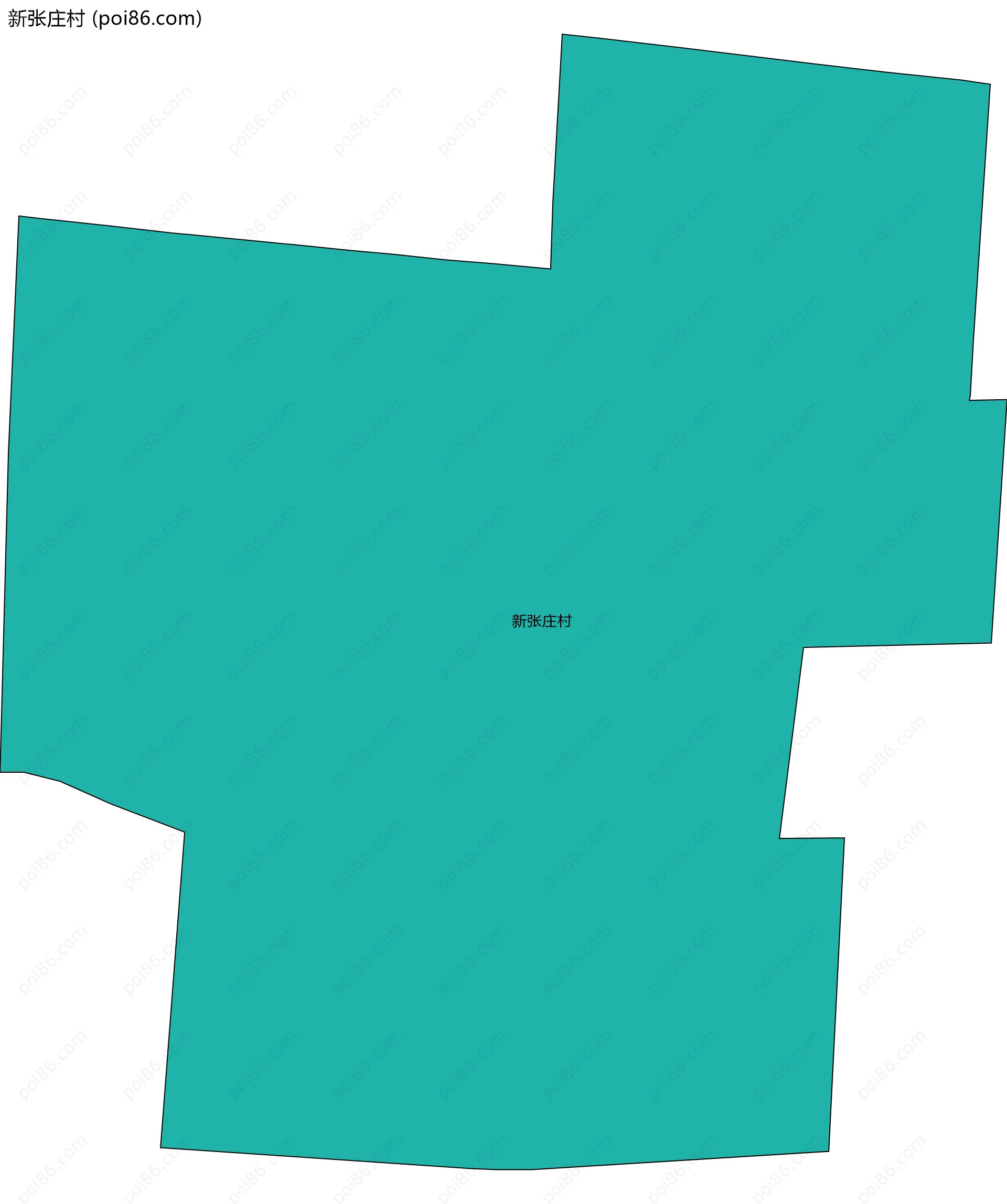 新张庄村边界地图