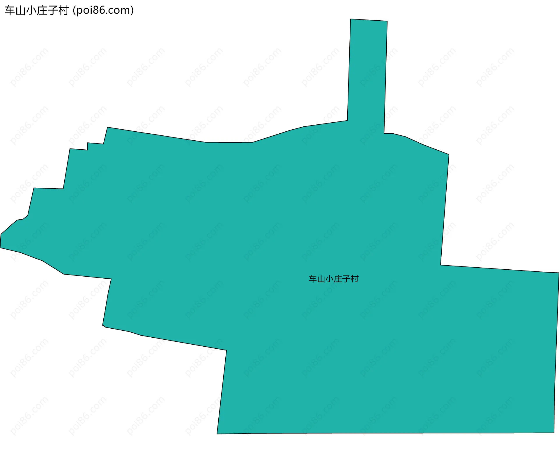 车山小庄子村边界地图