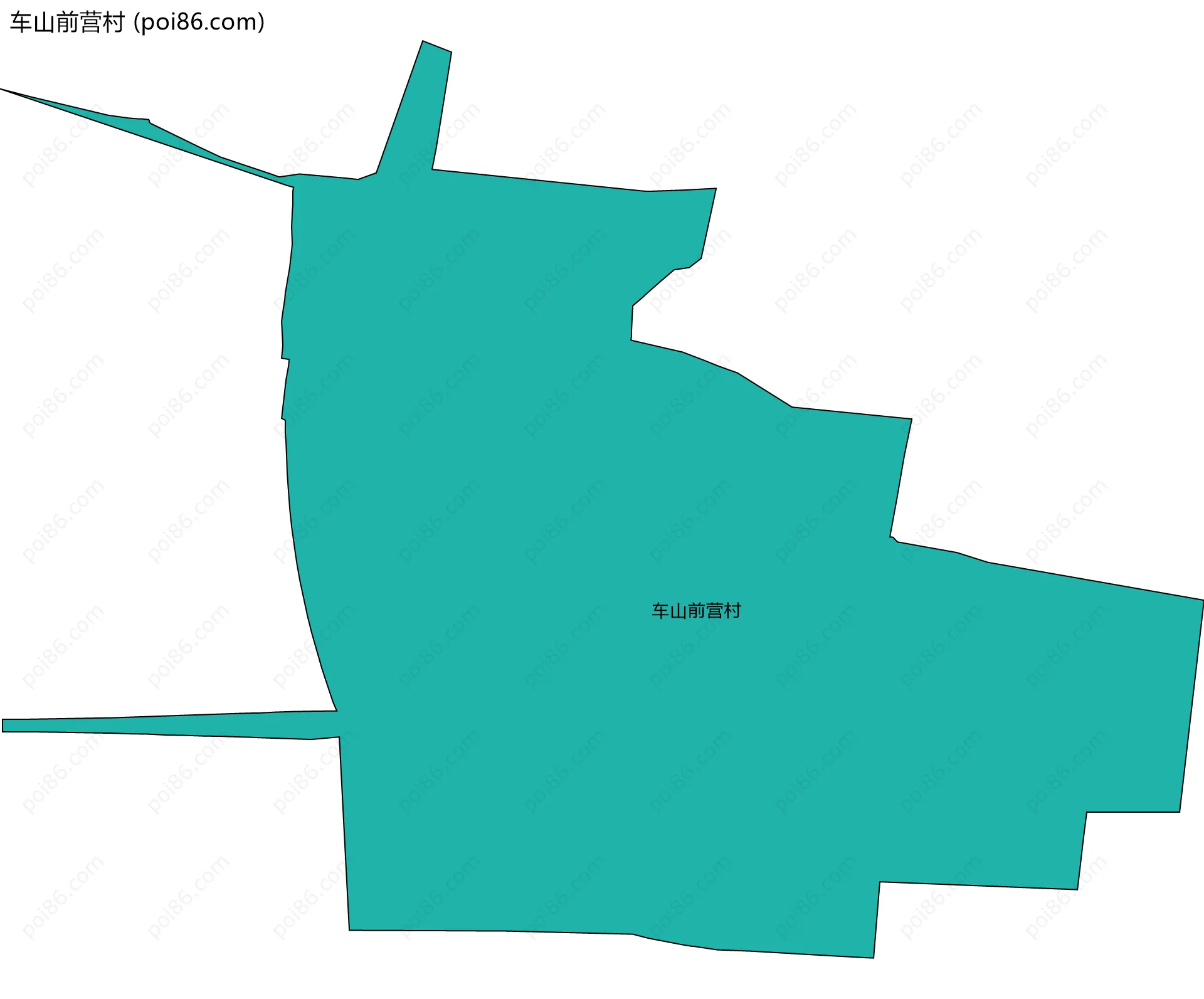 车山前营村边界地图