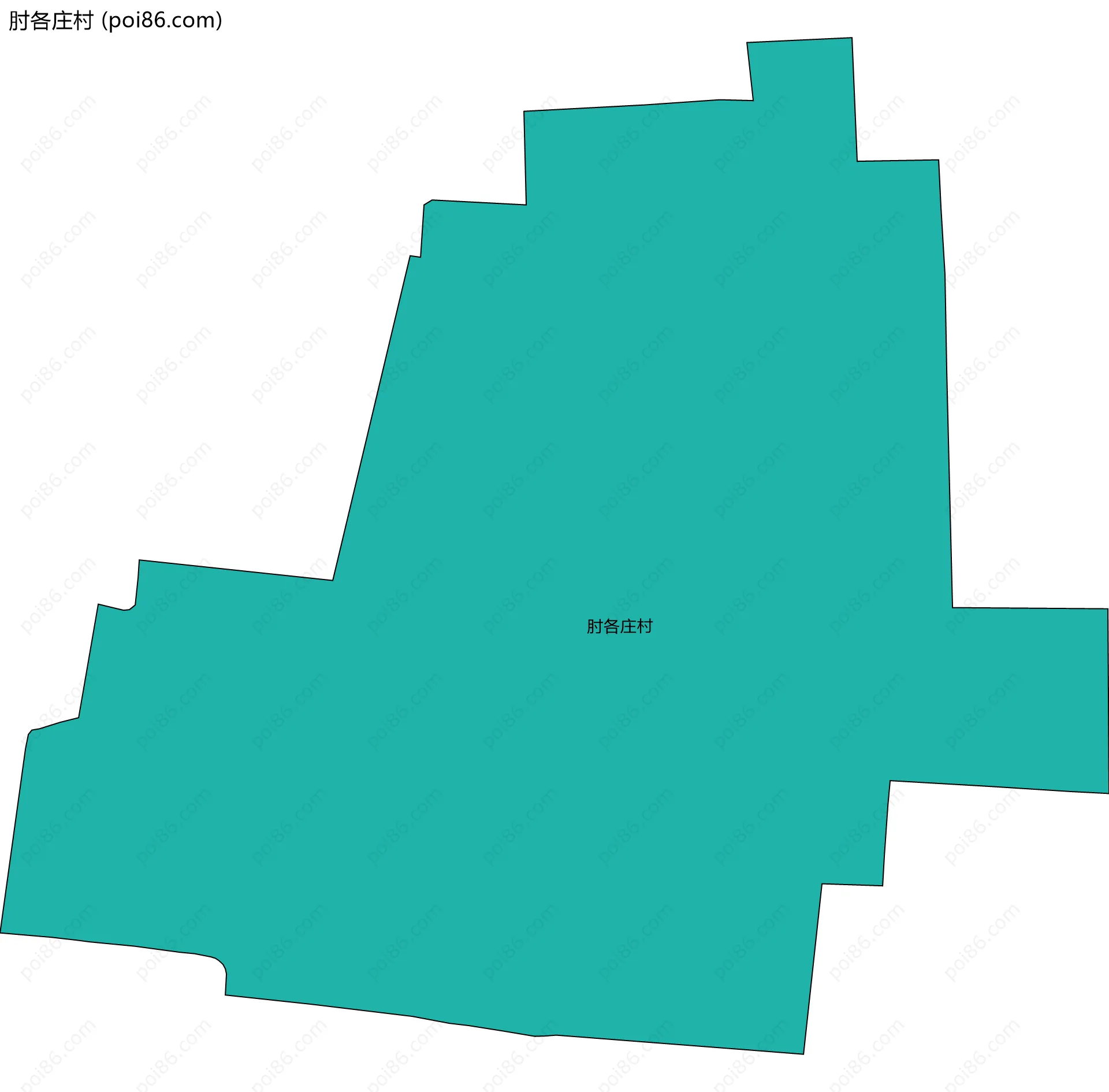肘各庄村边界地图