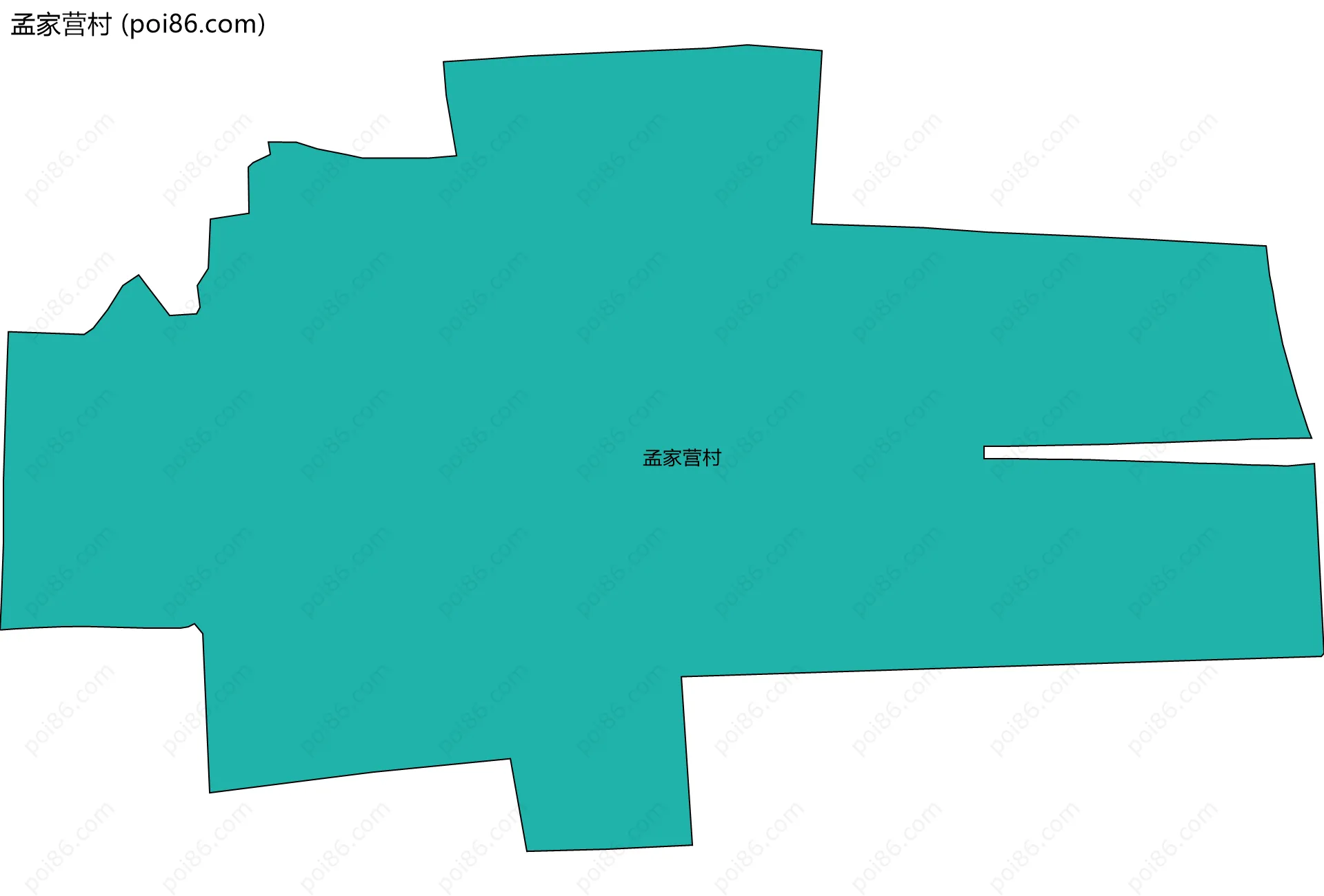 孟家营村边界地图