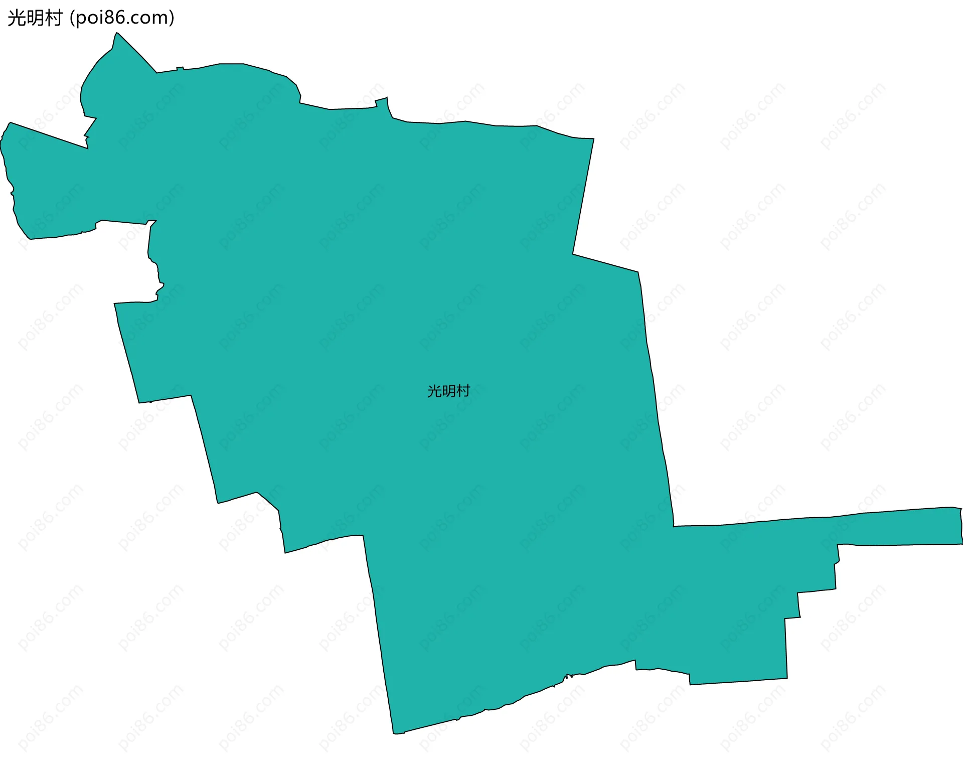 光明村边界地图