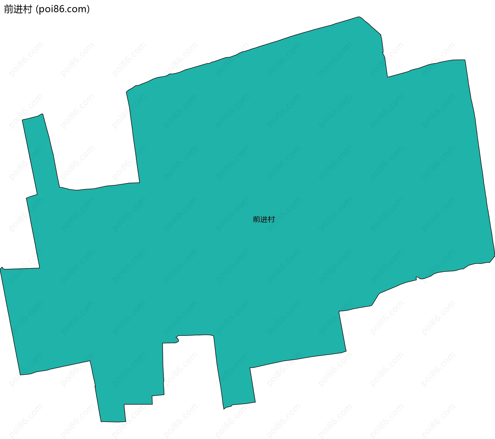 前进村边界地图