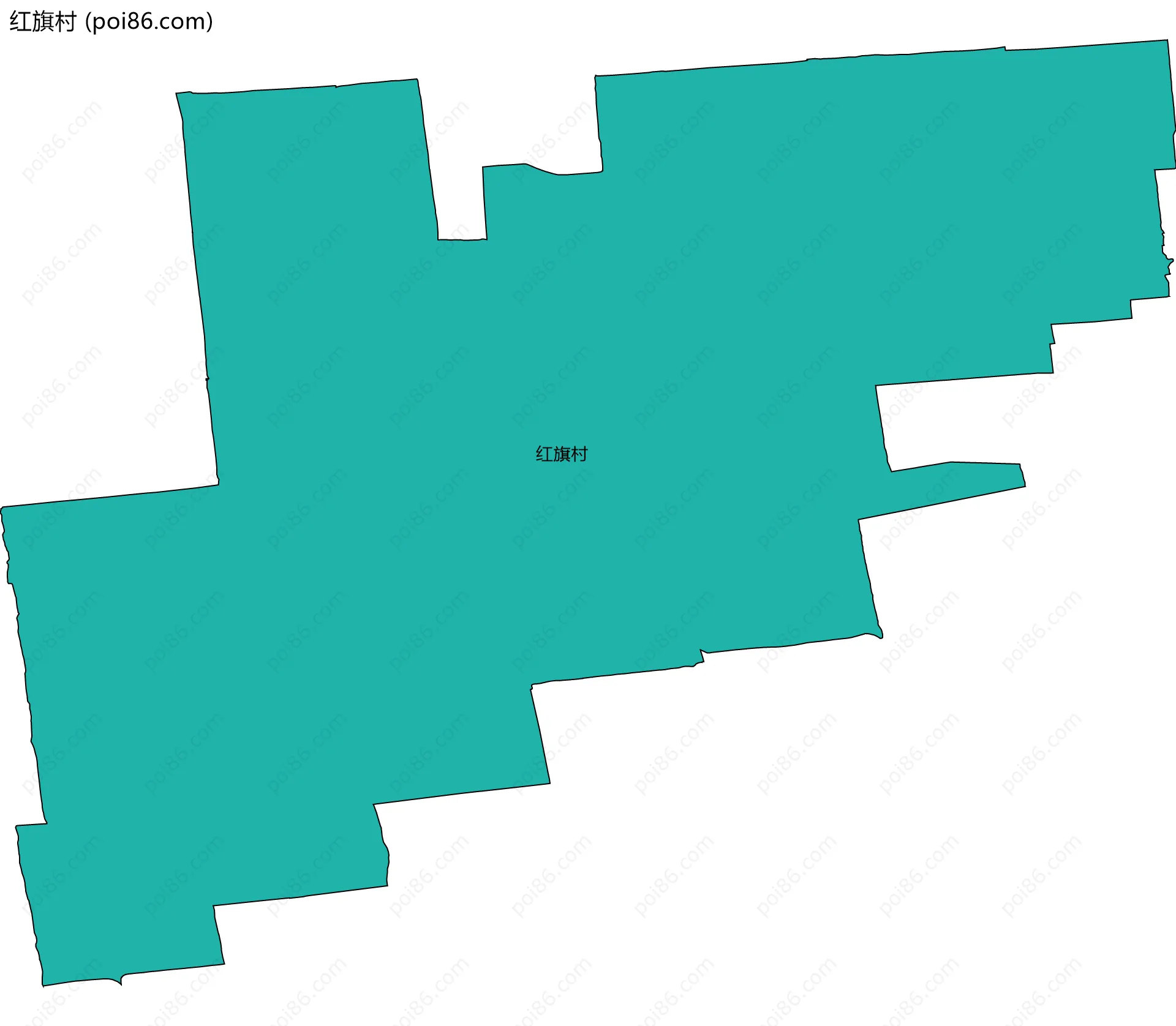 红旗村边界地图