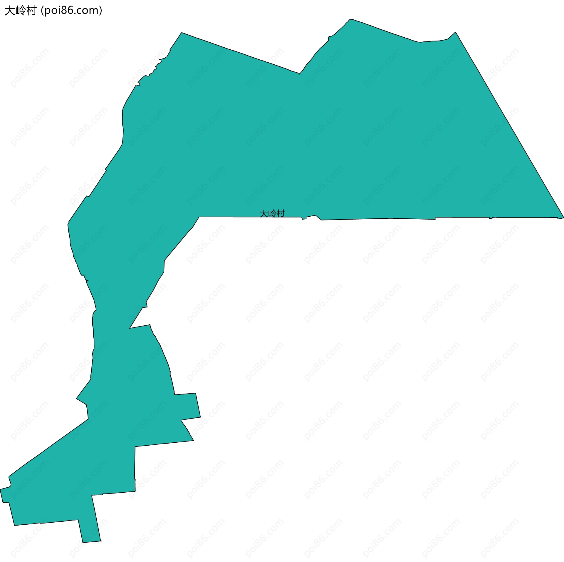 大岭村边界地图