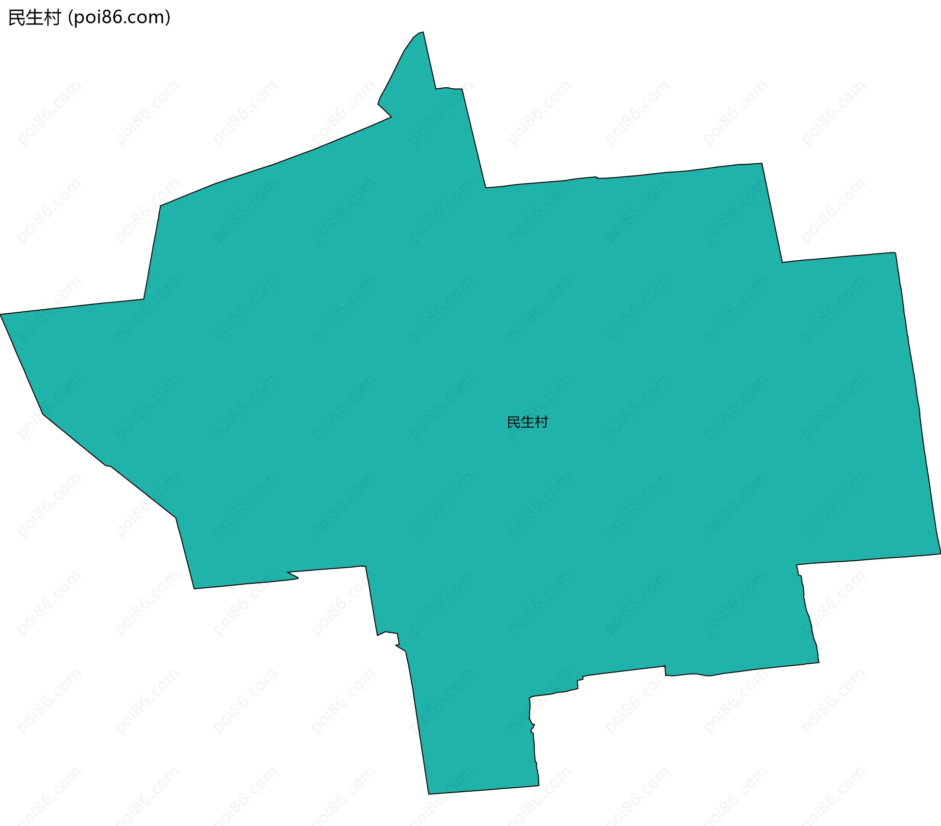 民生村边界地图