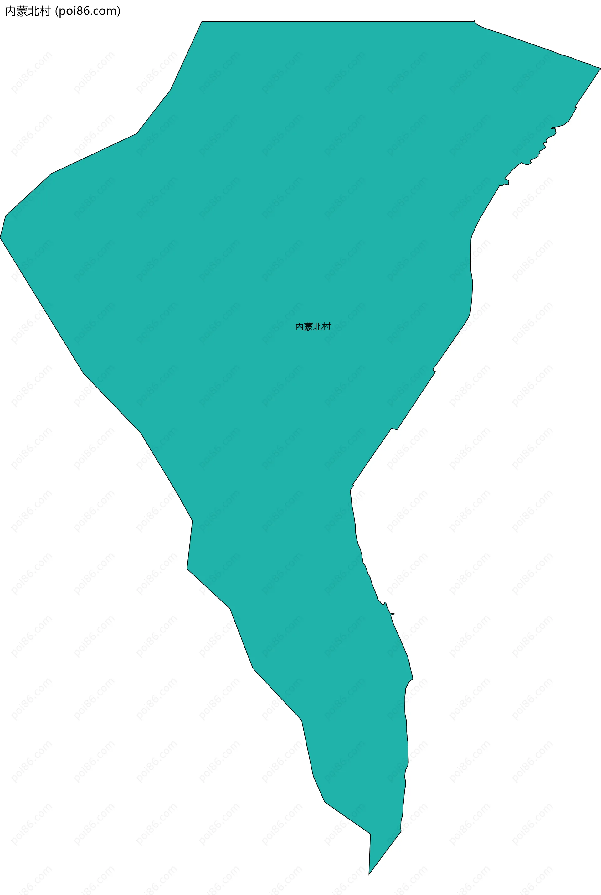 内蒙北村边界地图