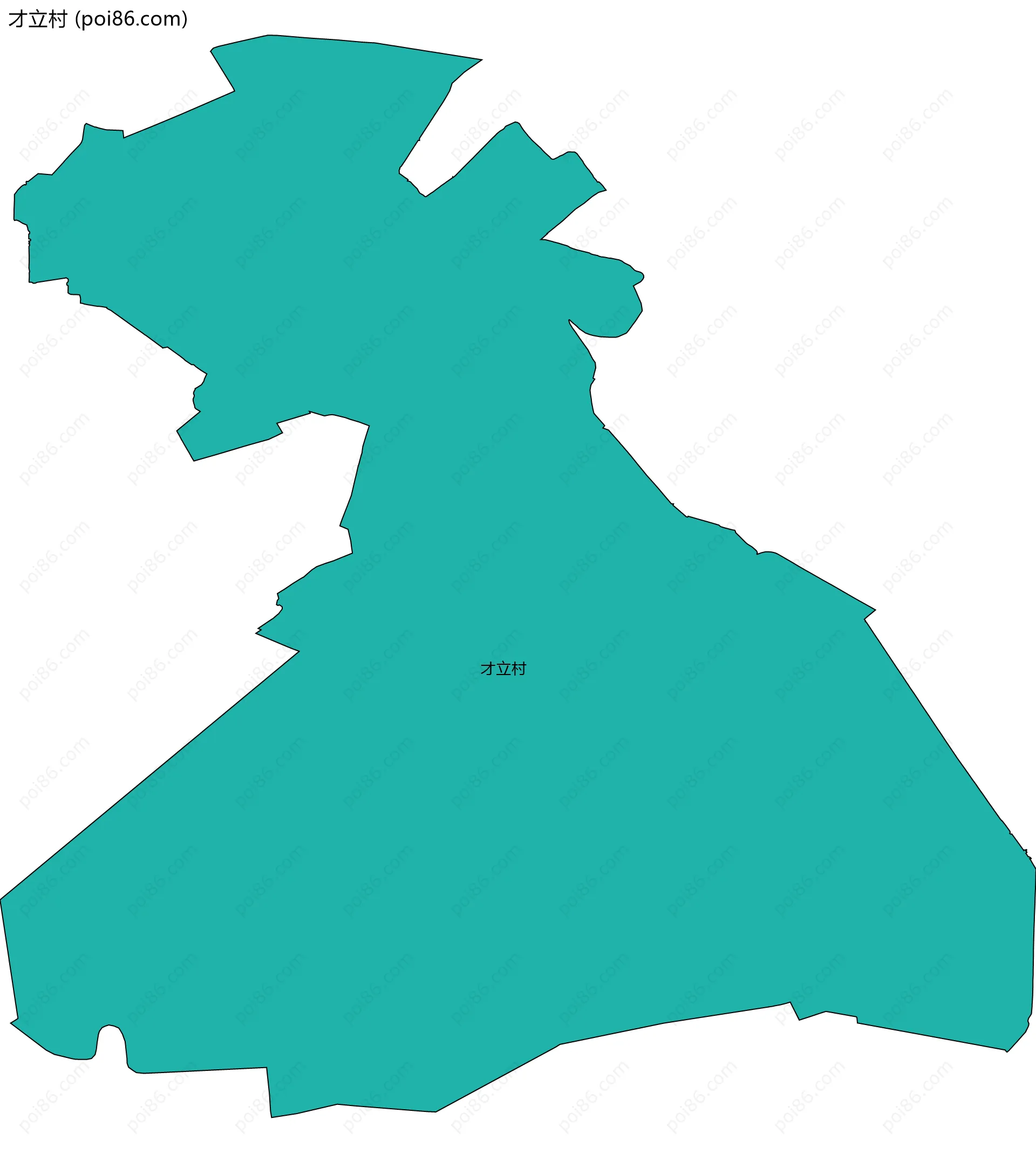 才立村边界地图