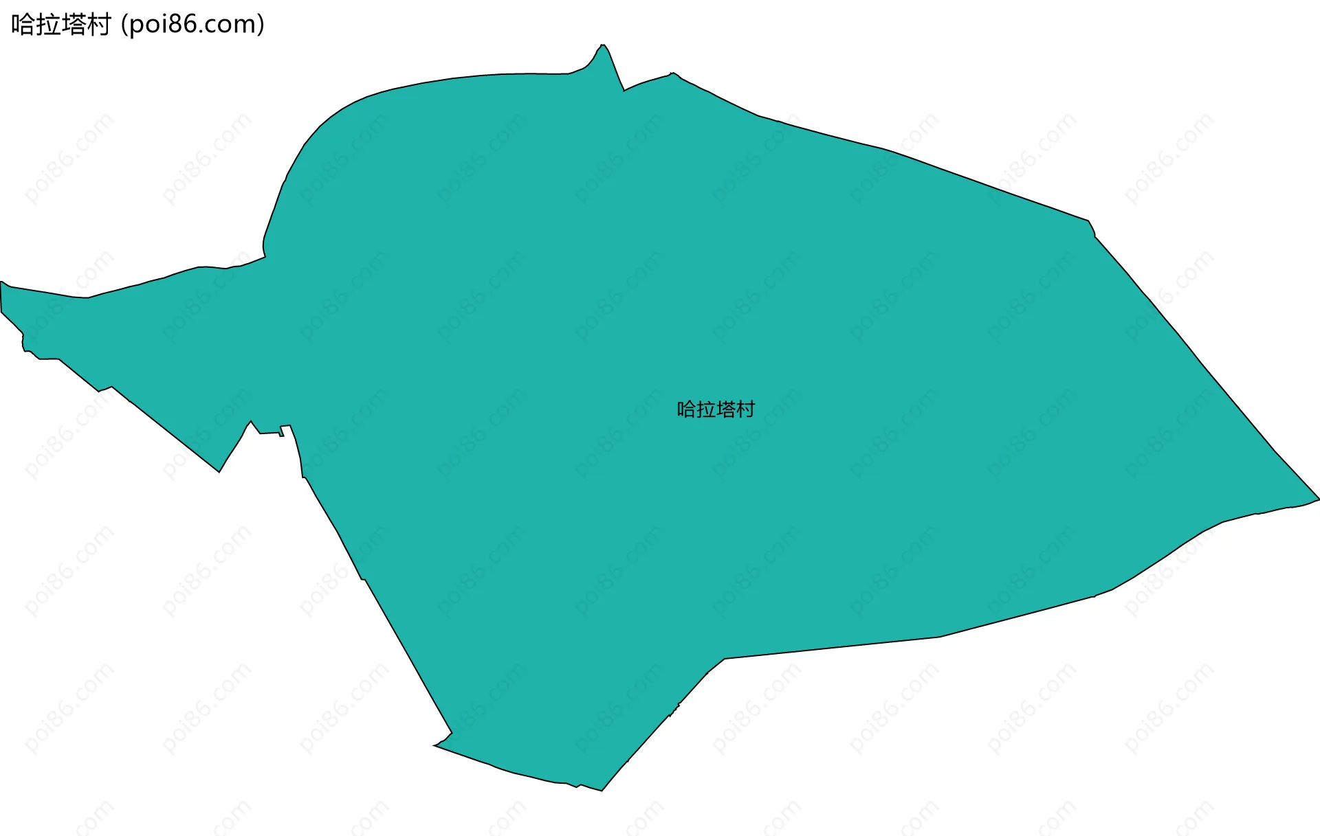 哈拉塔村边界地图