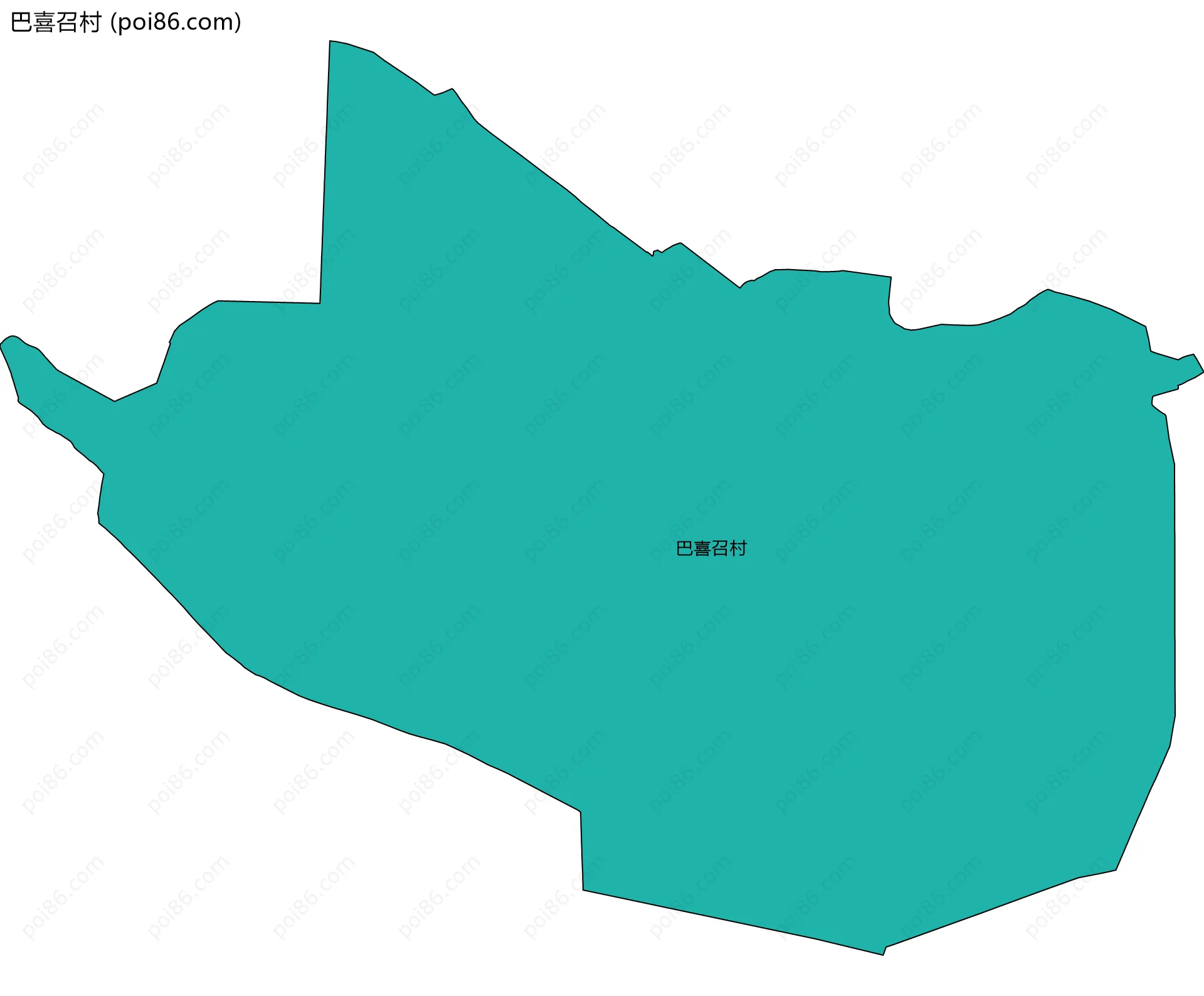 巴喜召村边界地图