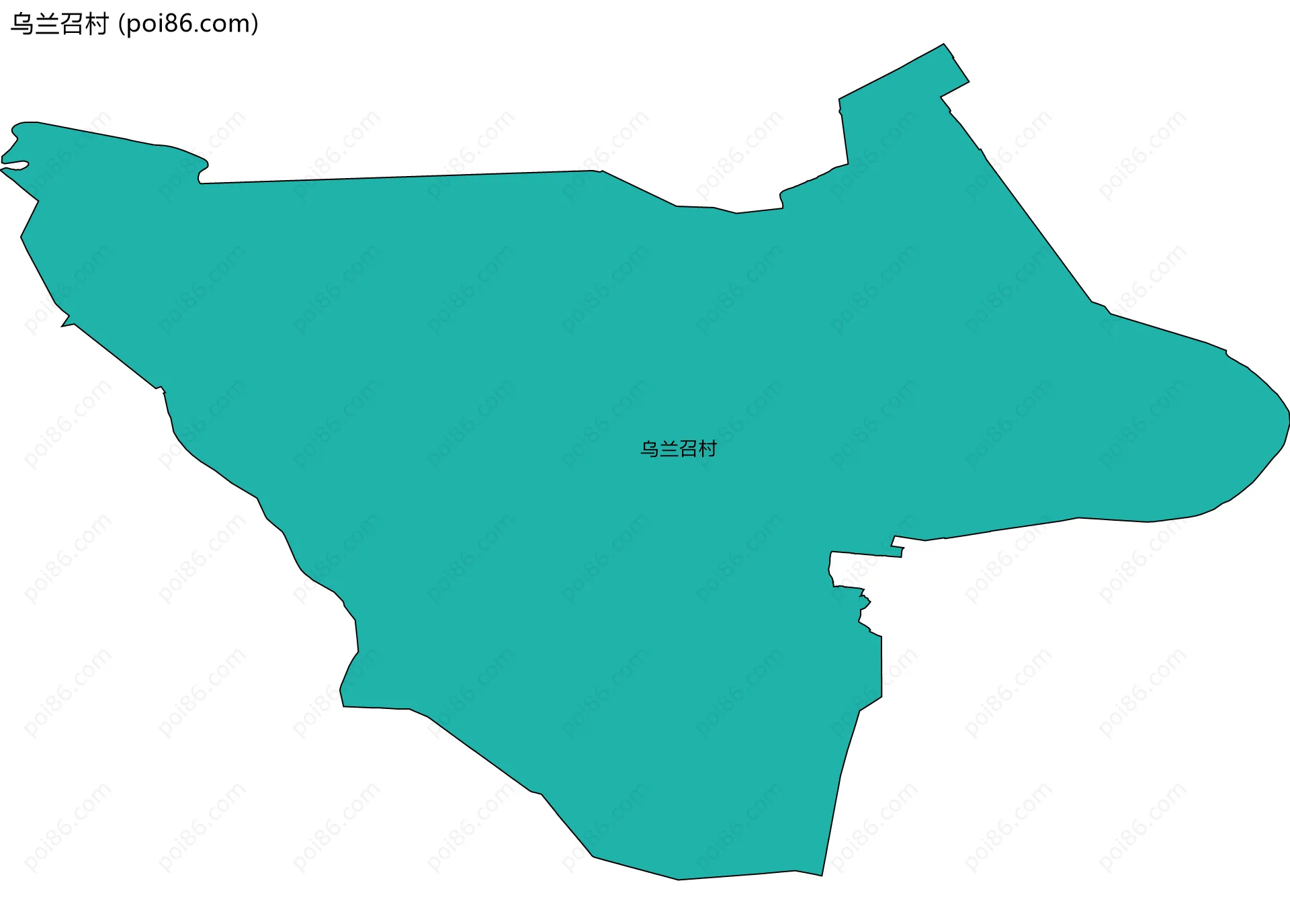 乌兰召村边界地图